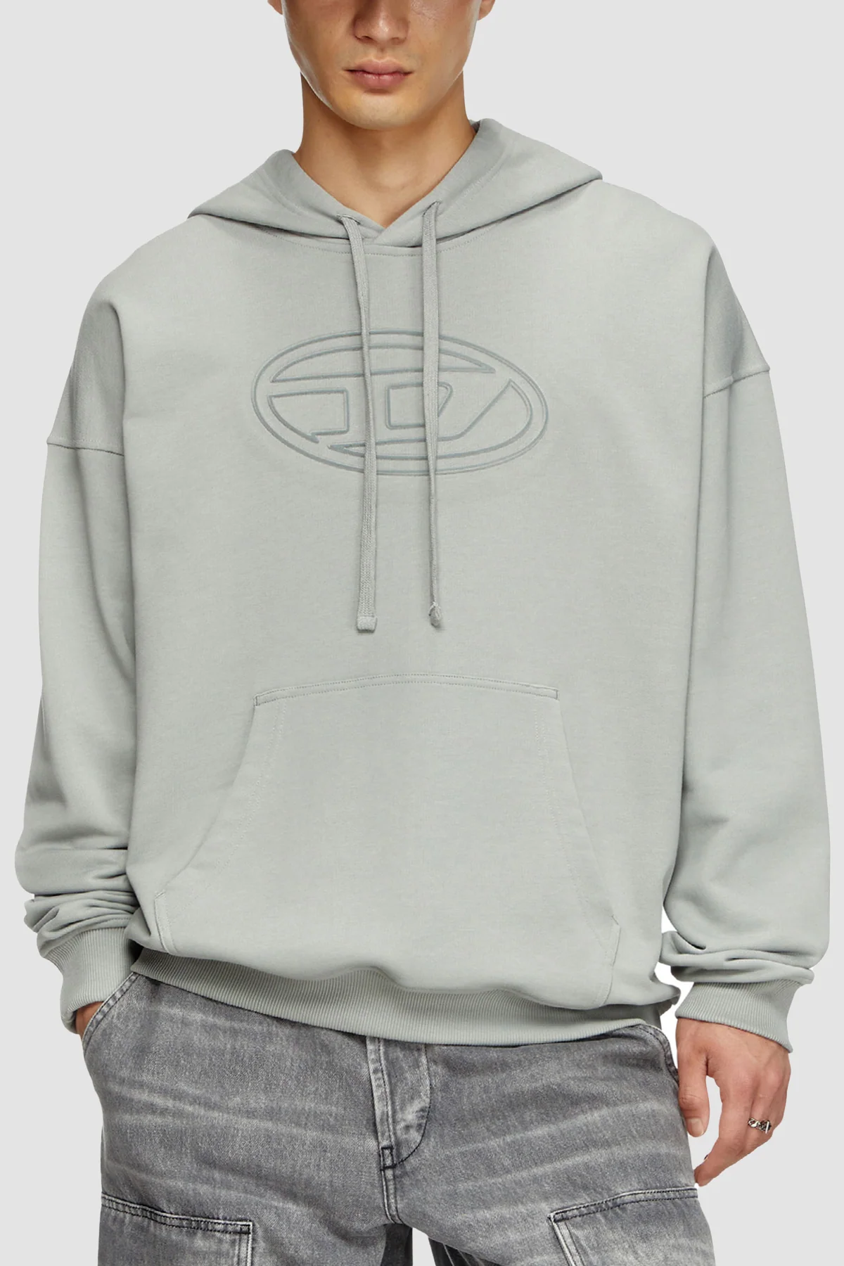 DIESEL S-ummer-Bigoval Hoodie - Grey