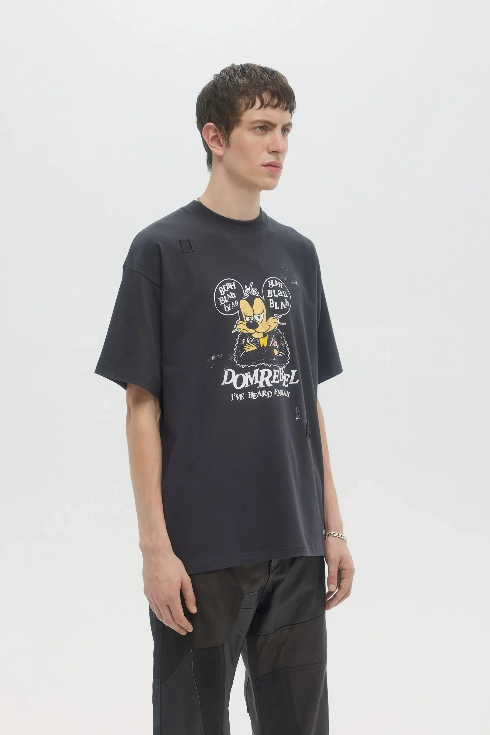 DOMREBEL Blabla Tee - Old Black - Image 2