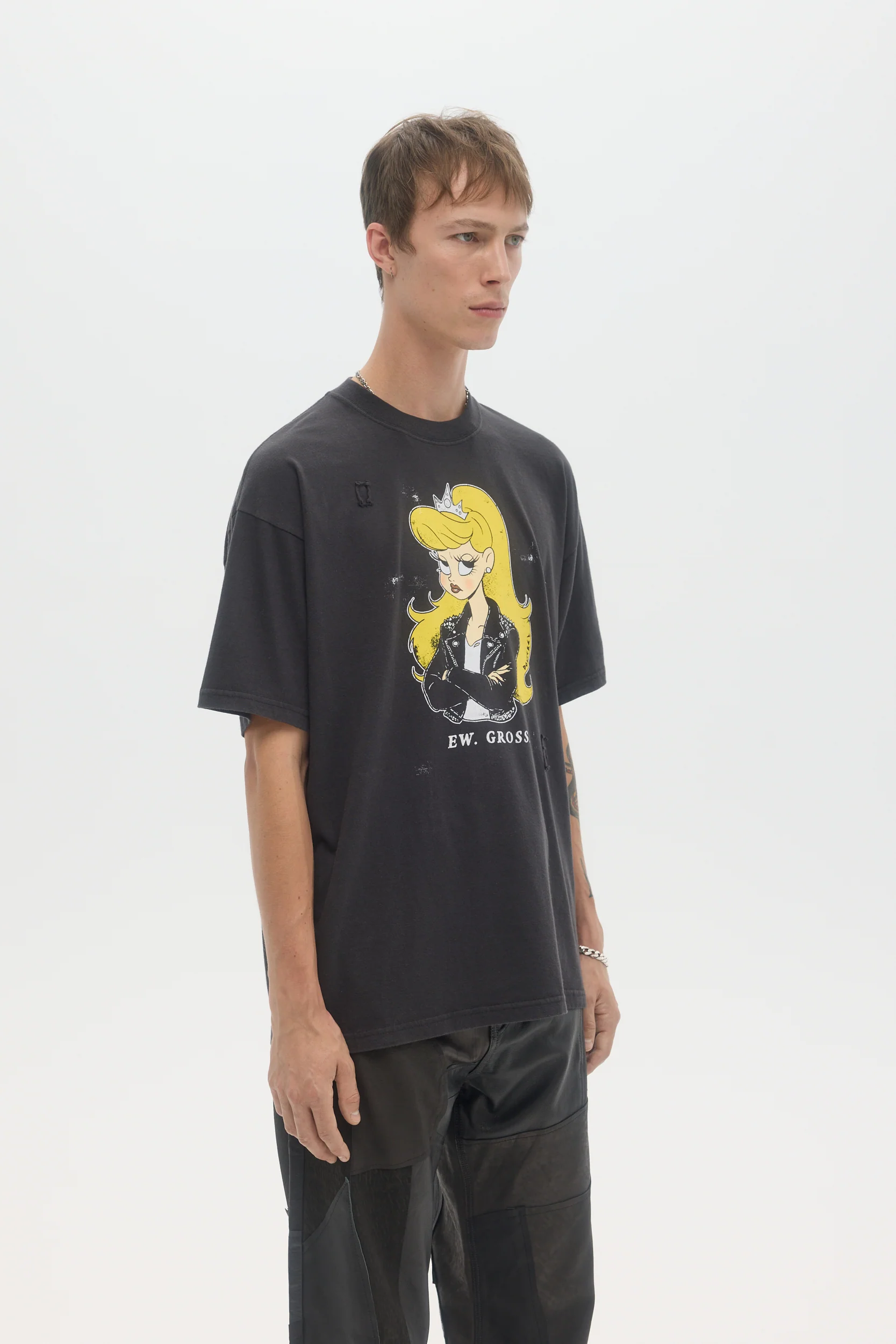DOMREBEL Eye Roll Tee - Old Black - Image 2