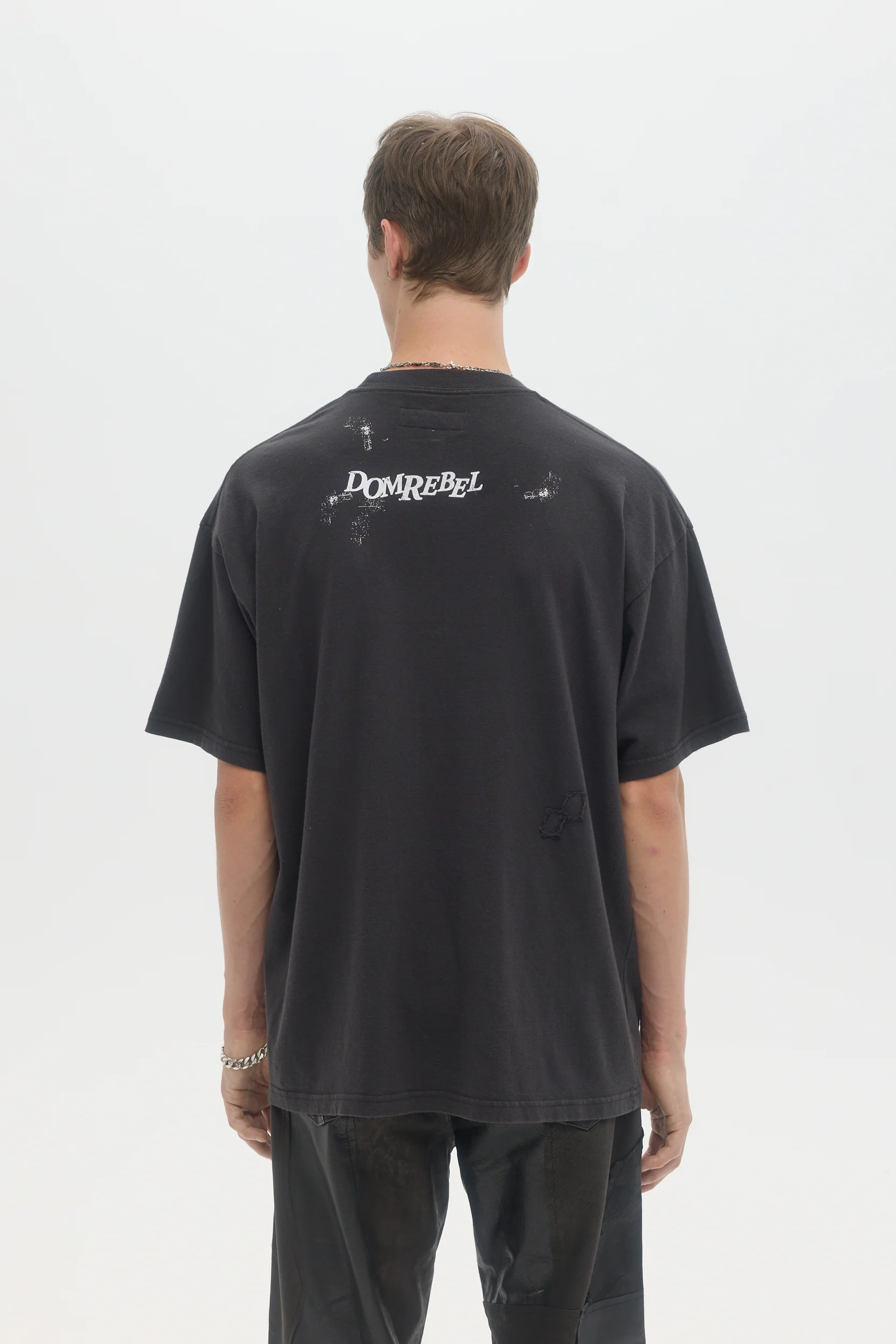 DOMREBEL Eye Roll Tee - Old Black - Image 3