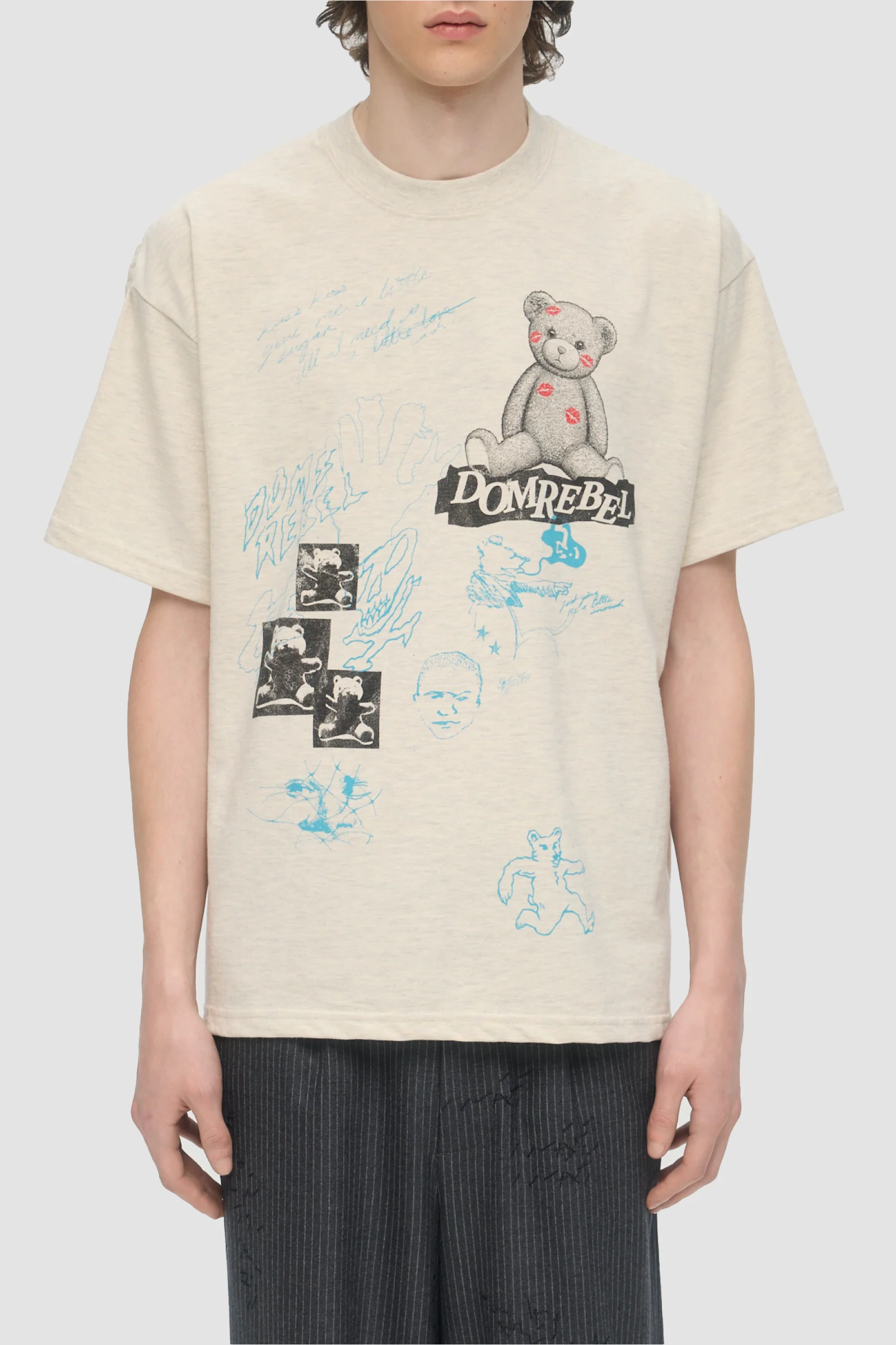 DOMREBEL High Low Tee - Crystal Grey