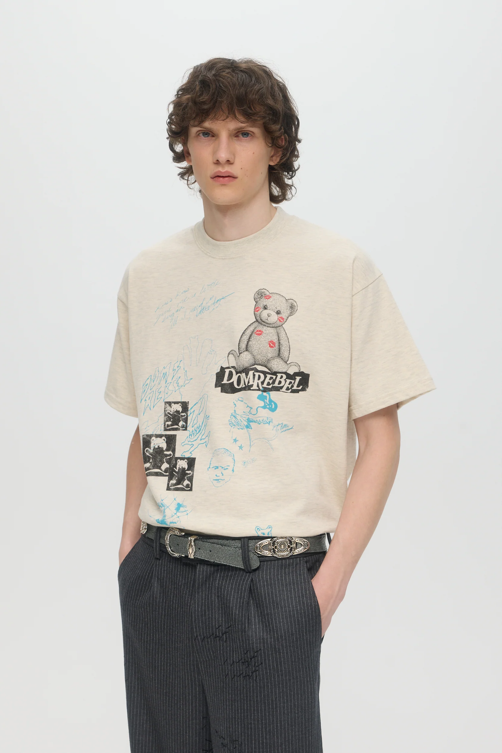 DOMREBEL High Low Tee - Crystal Grey - Image 2