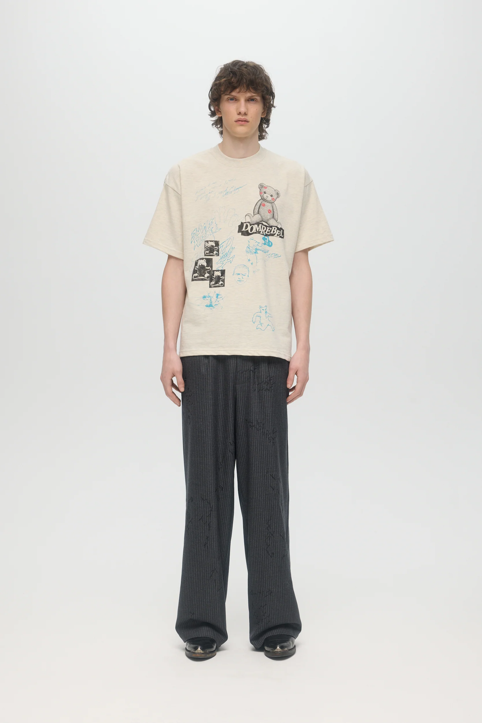 DOMREBEL High Low Tee - Crystal Grey - Image 4
