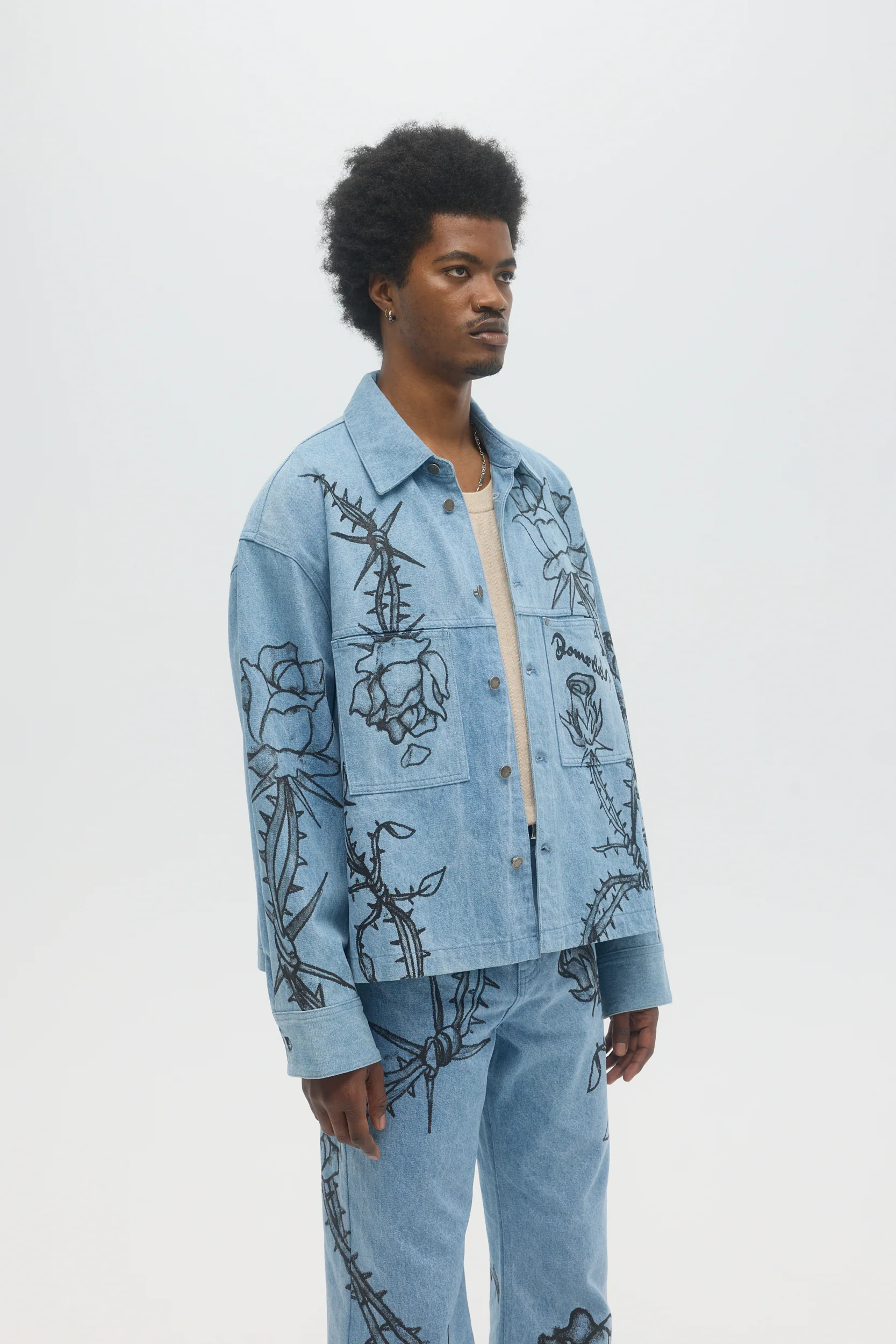 DOMREBEL Inked Jacket - Denim - Image 2