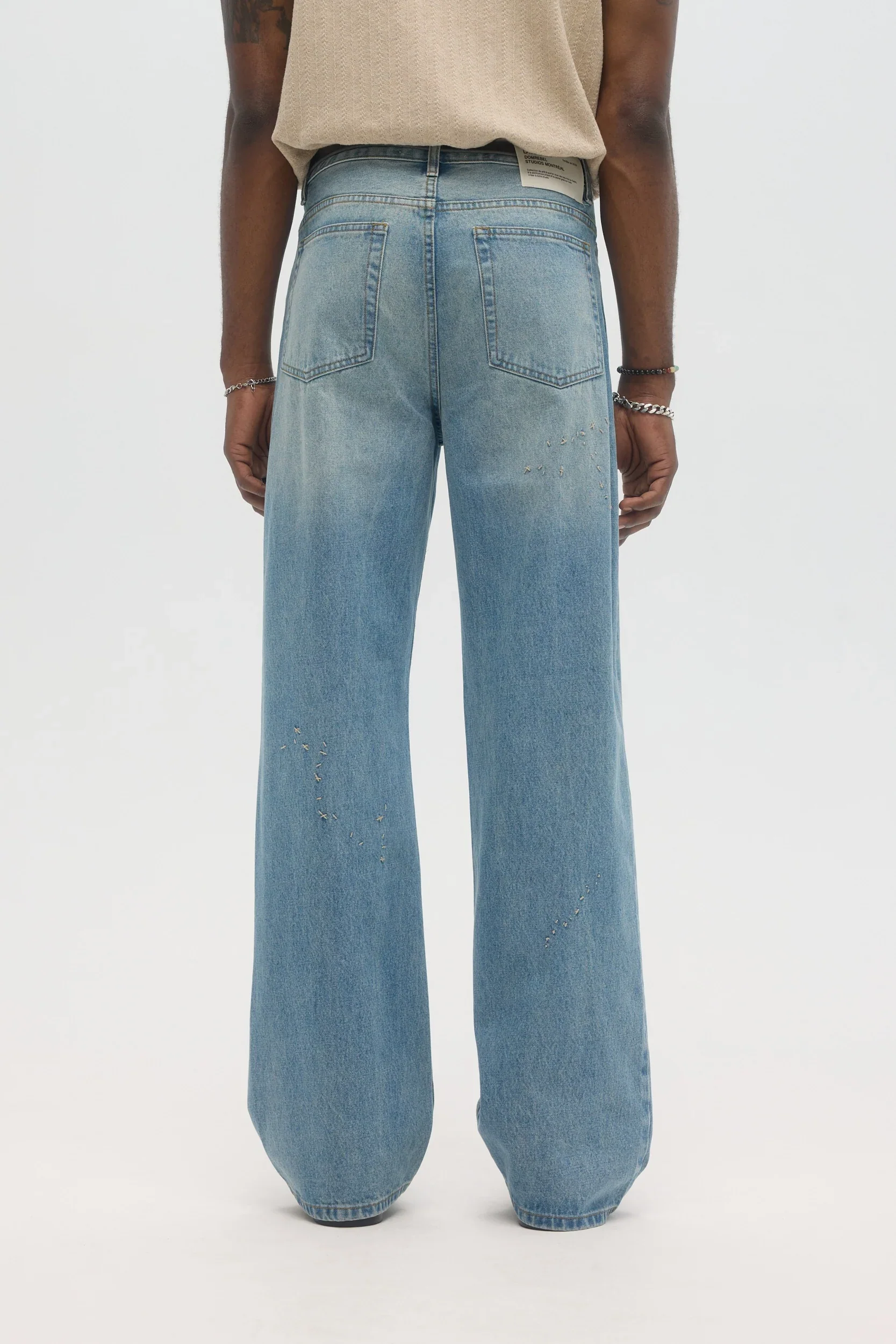 DOMREBEL Jerk Jeans - Mid Blue - Image 3
