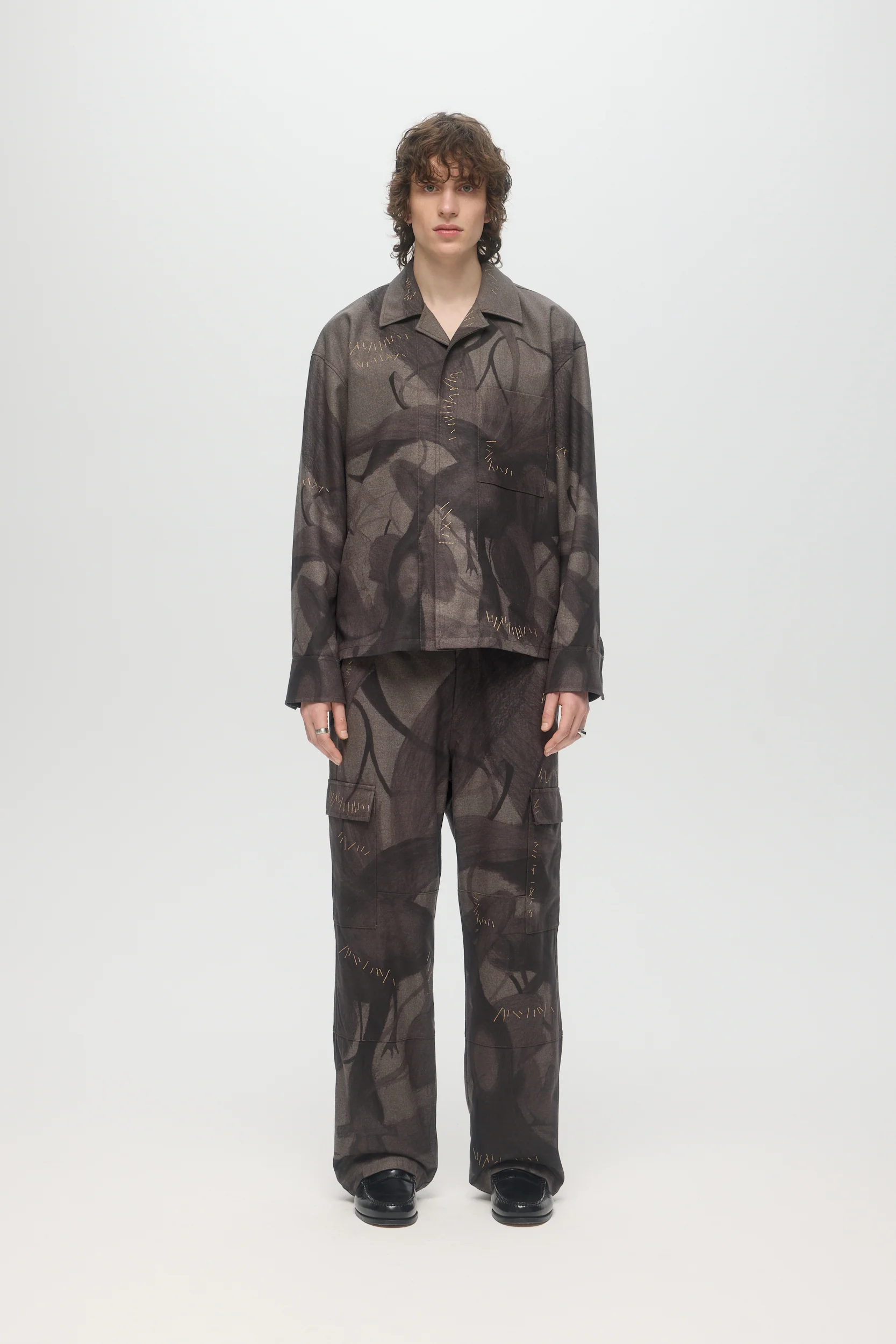 DOMREBEL Plume Overshirt - Grey - Image 5