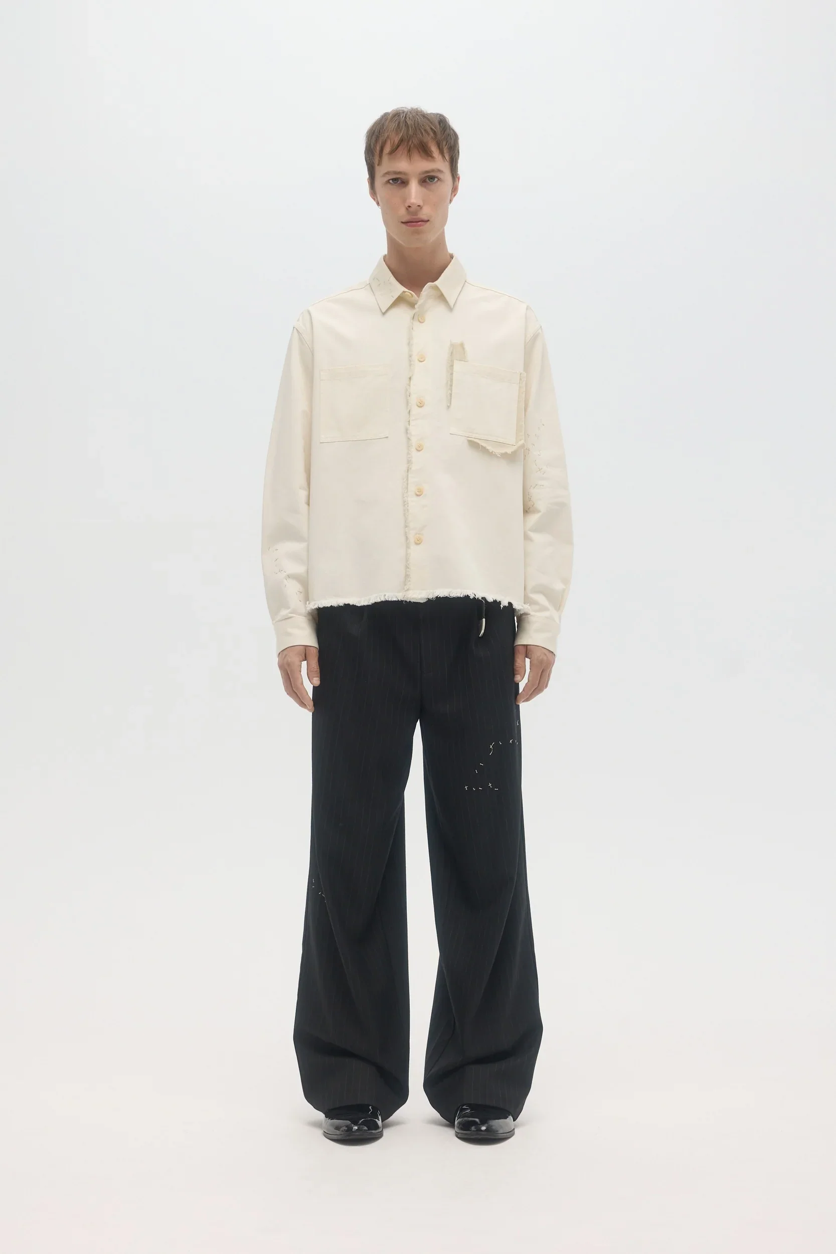 DOMREBEL Sleazer Shirt - Beige - Image 4