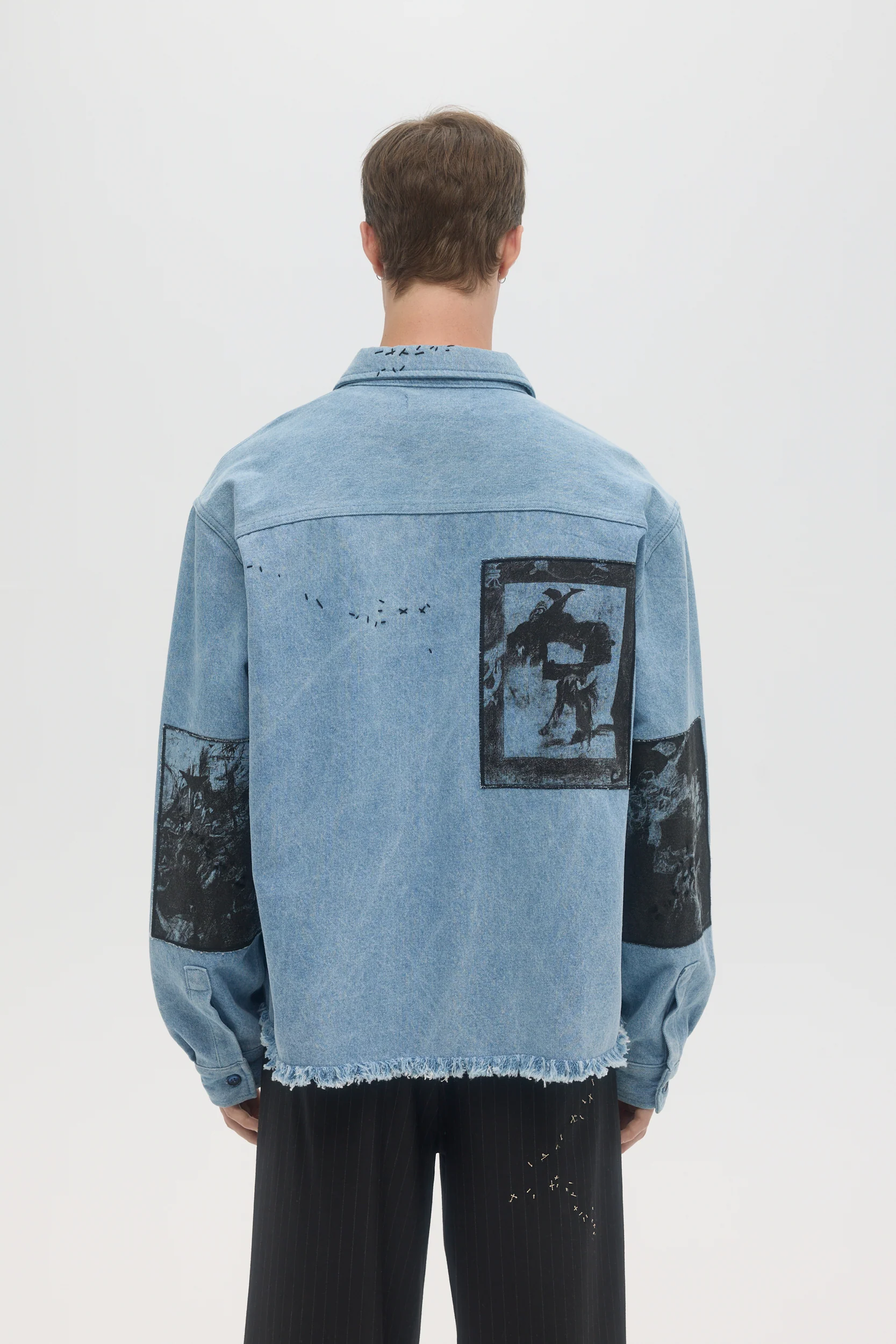 DOMREBEL Unskilled Worker Cropped Shirt - Denim - Image 3