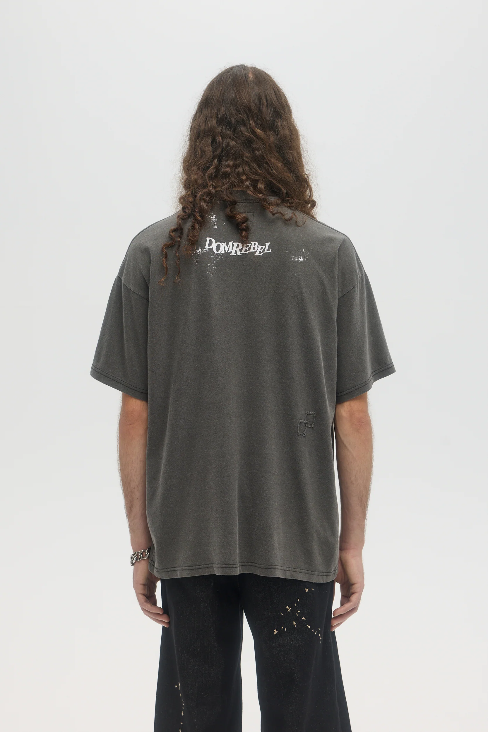 DOMREBEL ZZZ bear Tee - Old Black - Image 3