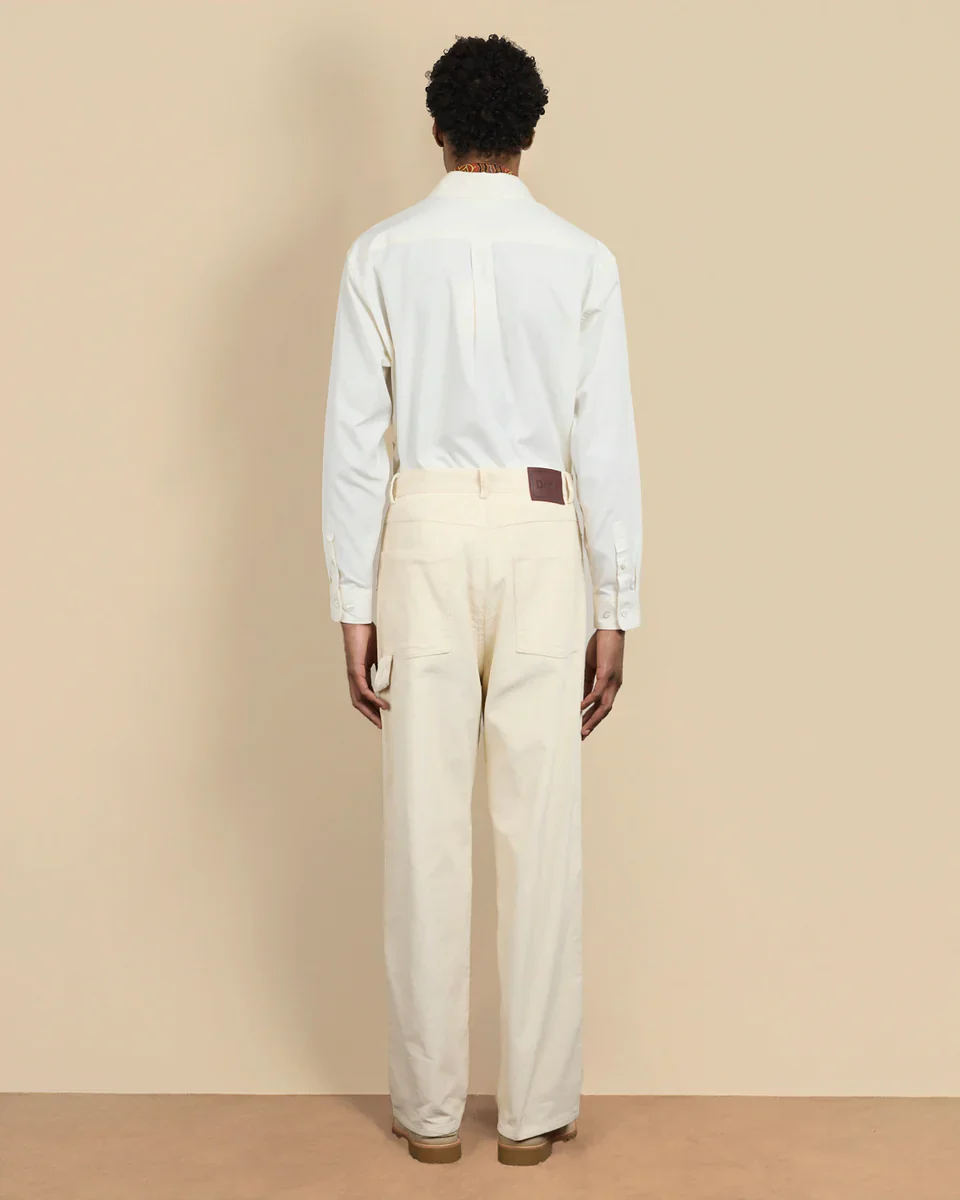 Drôle de Monsieur Baggy Velours Pants - Cream - Image 2