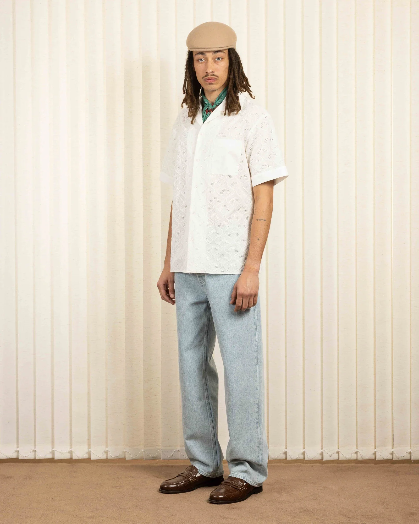 Drôle de Monsieur Brodée Tapisserie Shirt - White - Image 2