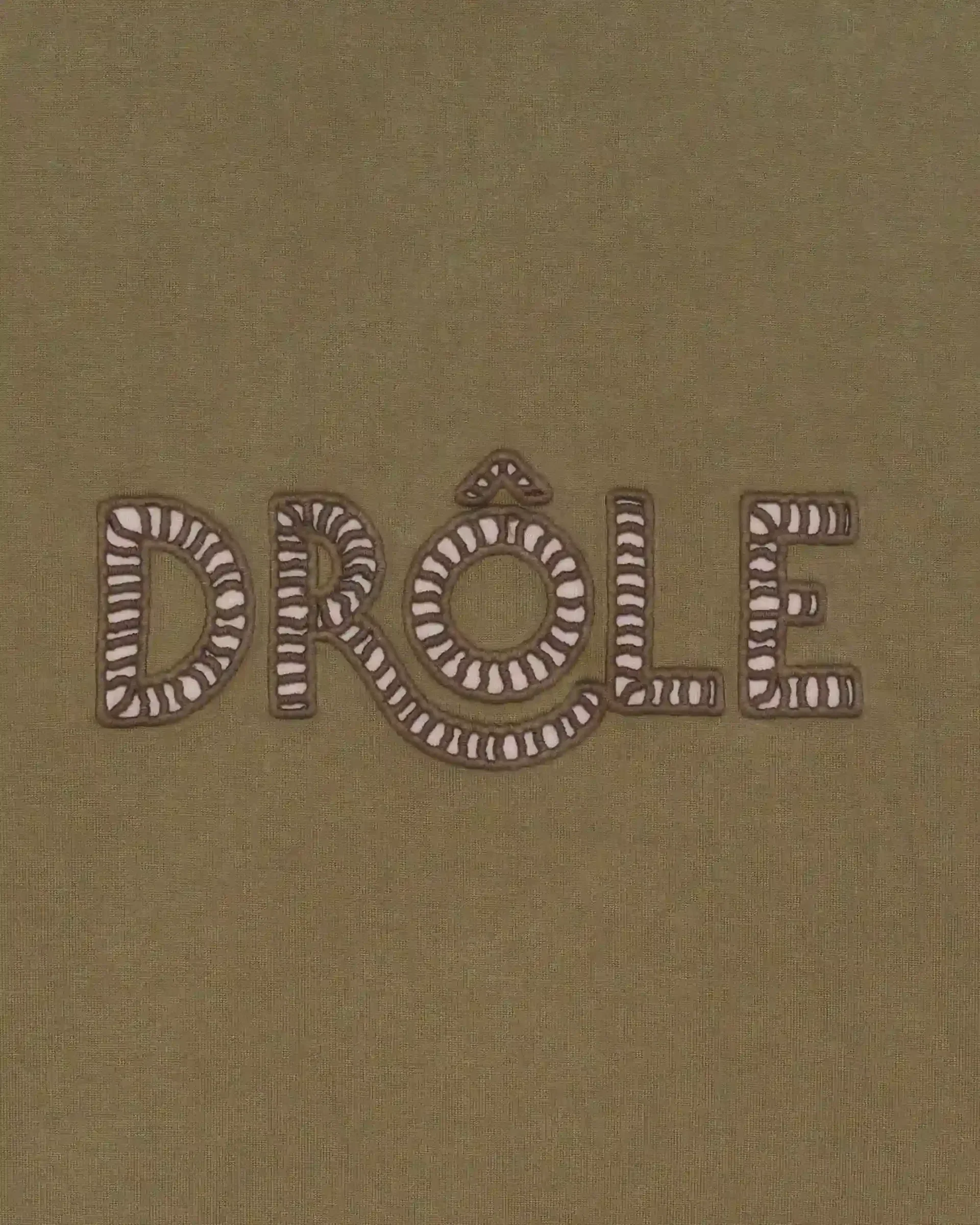 Drôle de Monsieur Drôle Ajouré Tee - Khaki - Image 2