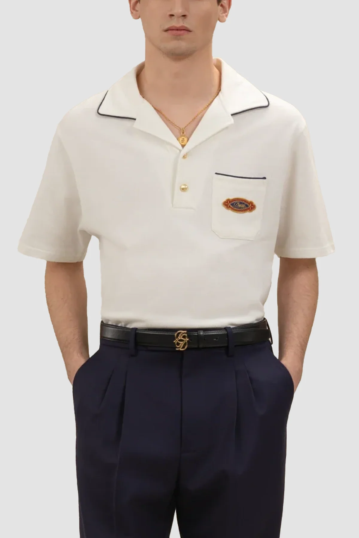 Drôle de Monsieur Drole Patch Polo - Off White
