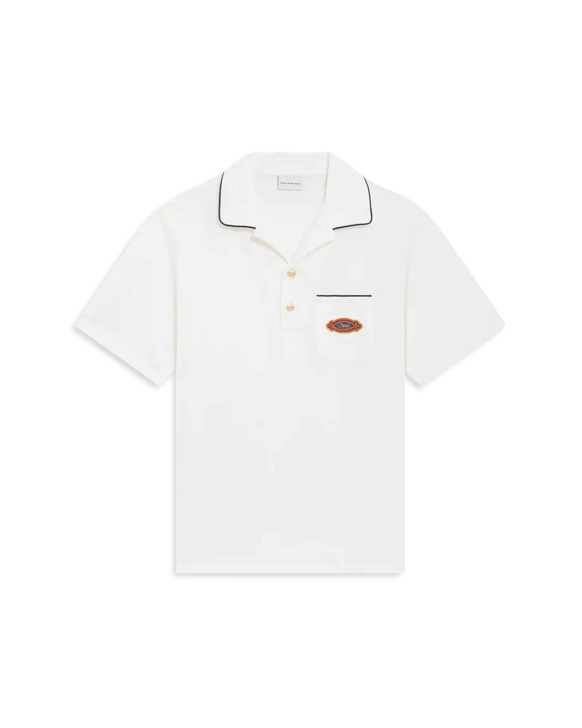 Drôle de Monsieur Drole Patch Polo - Off White - Image 2
