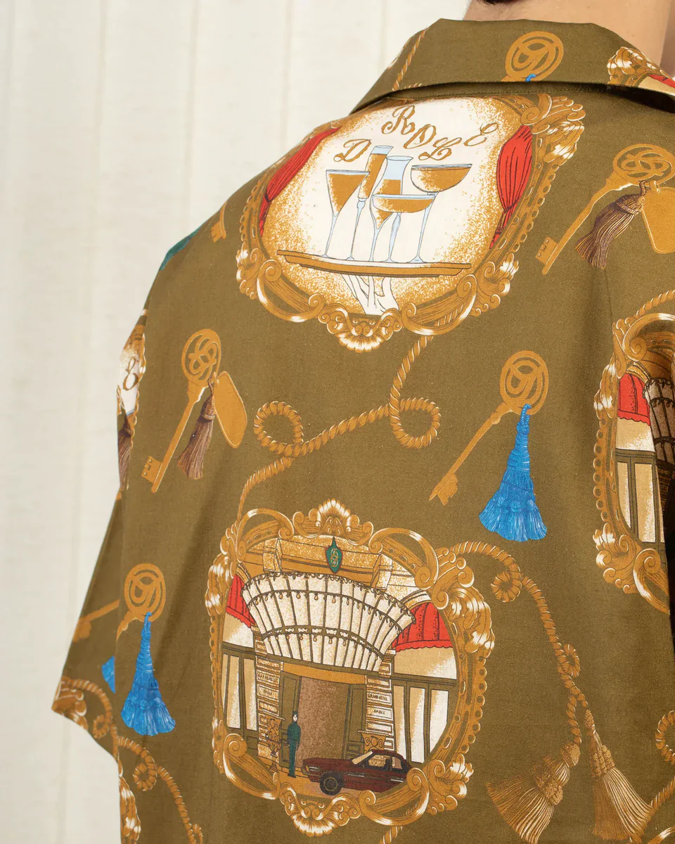 Drôle de Monsieur La Chemise Grand Hôtel Shirt - Light Khaki - Image 3