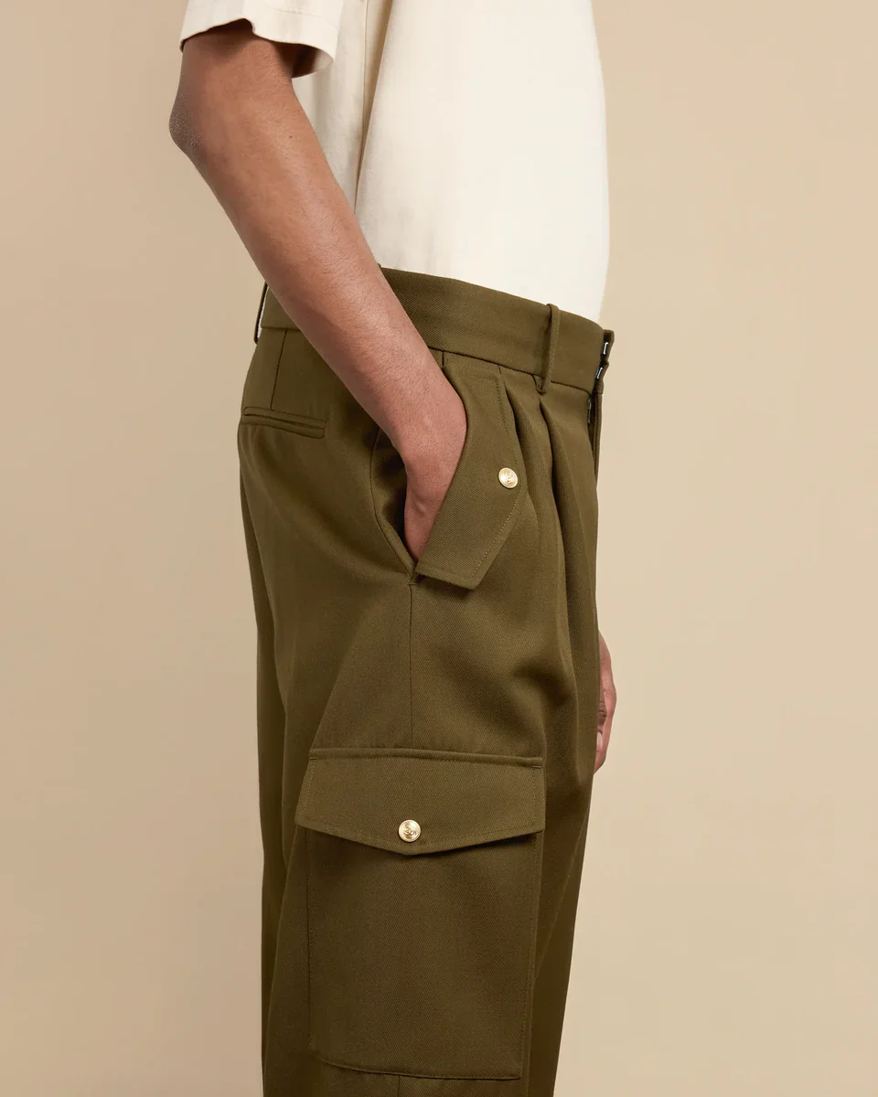 Drôle de Monsieur Le Pantalon Cargo Pants - Khaki - Image 3