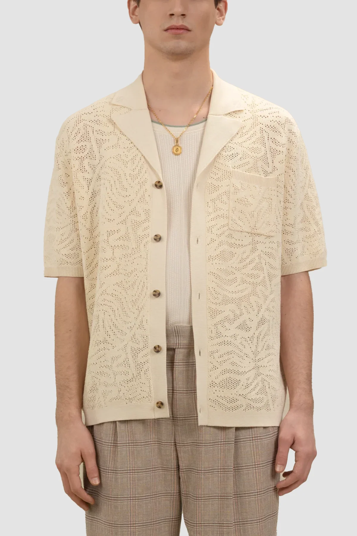 Drôle de Monsieur Maille Dentelle Shirt - Off White