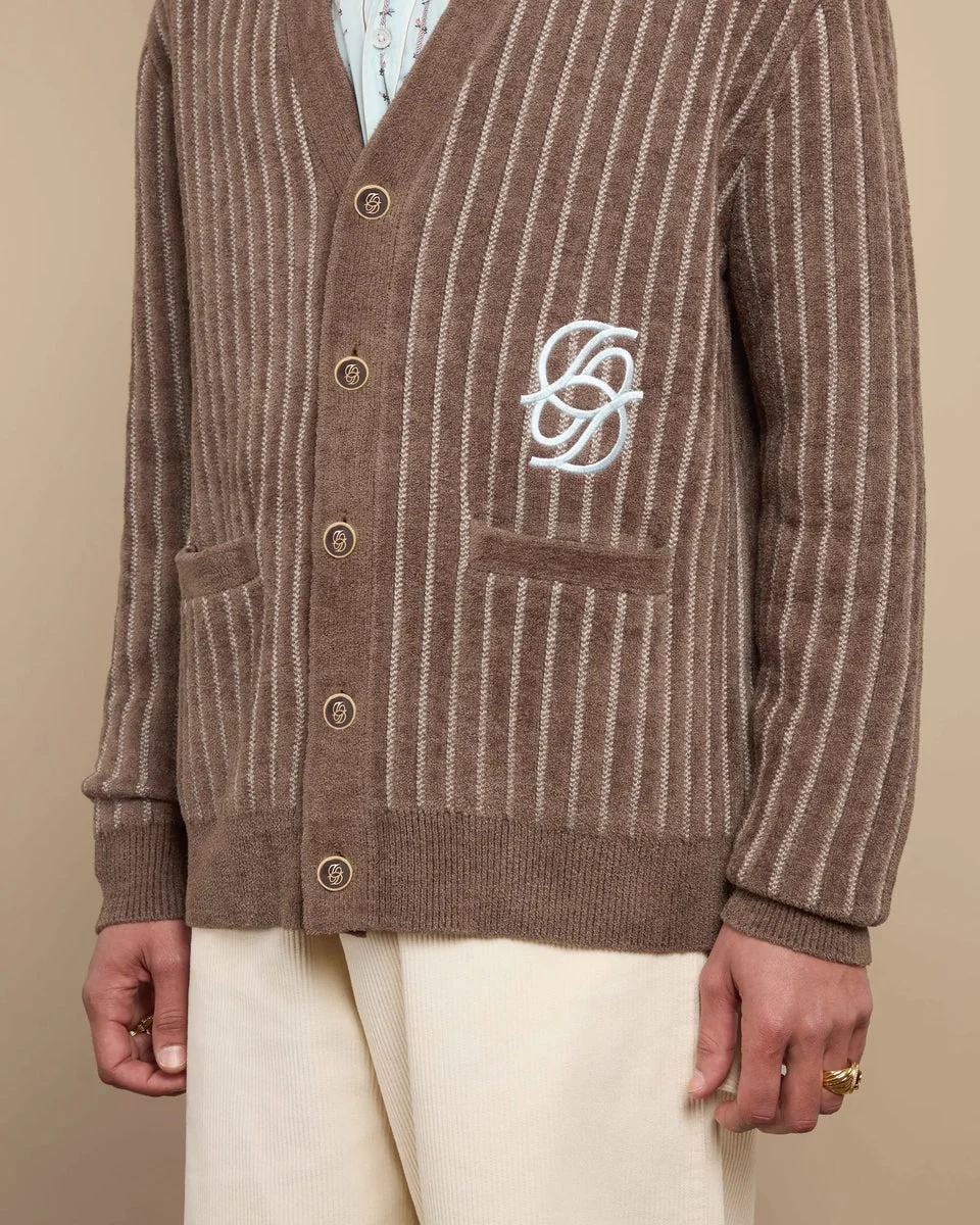 Drôle de Monsieur Monogramme Cardigan Sweater - Khaki - Image 2