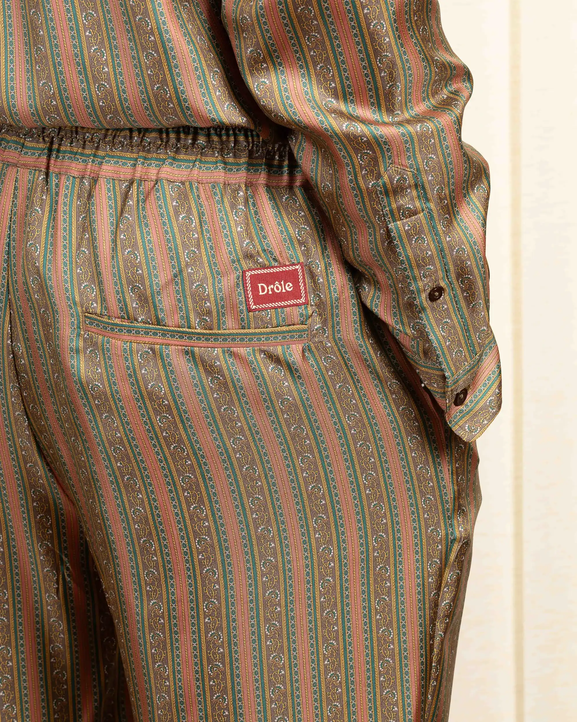 Drôle de Monsieur Rayure Fleuries Pants - Light Pink - Image 4