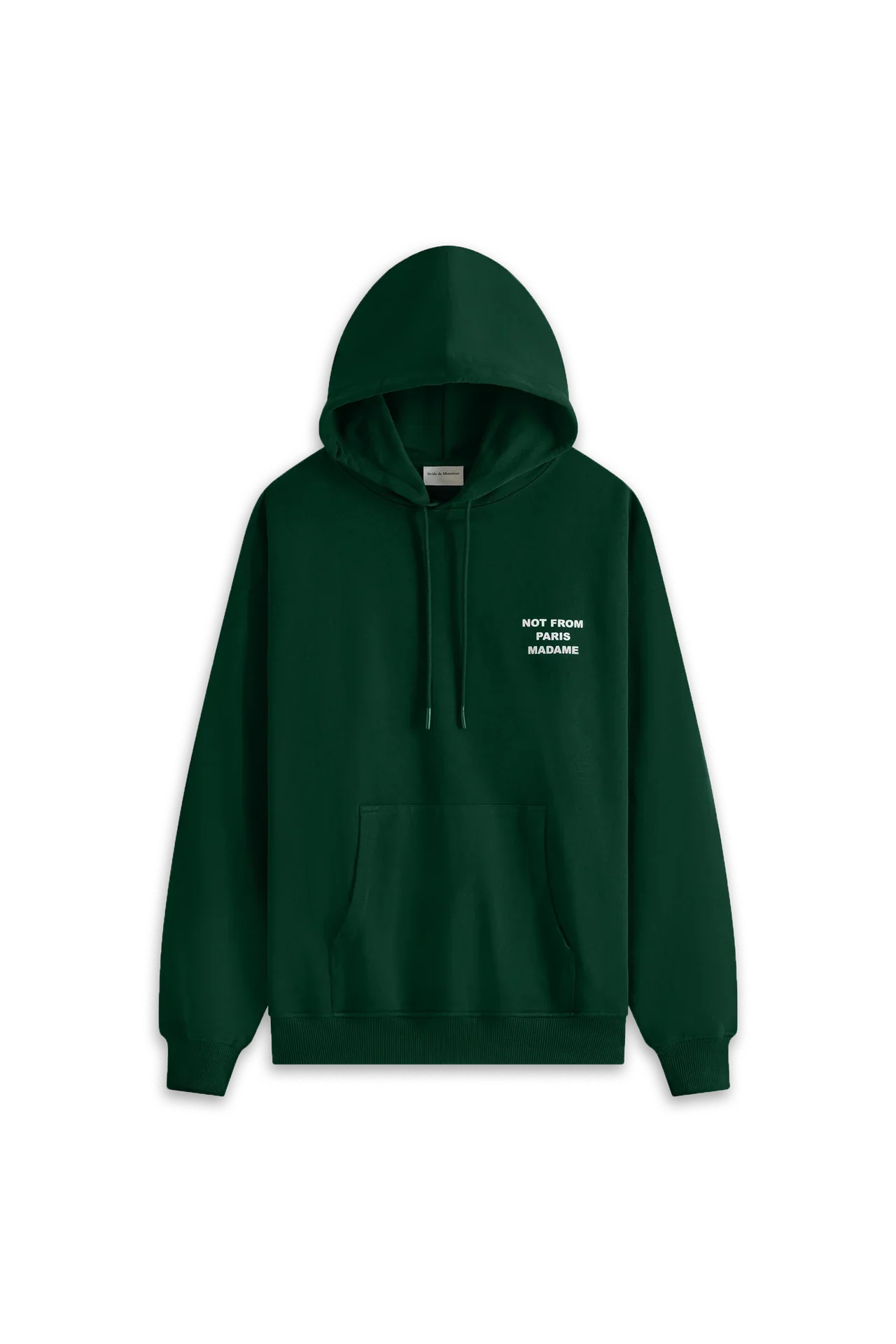 Drôle de Monsieur Slogan Hoodie - Dark Green - Image 2