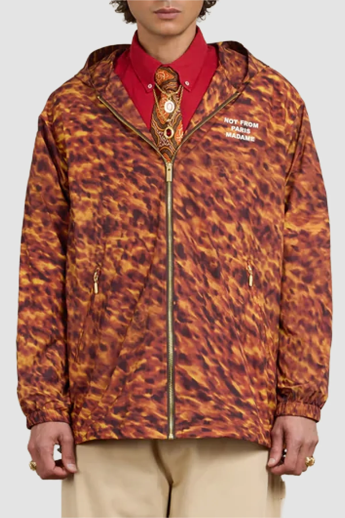 Drôle de Monsieur Slogan Jacket - Brown