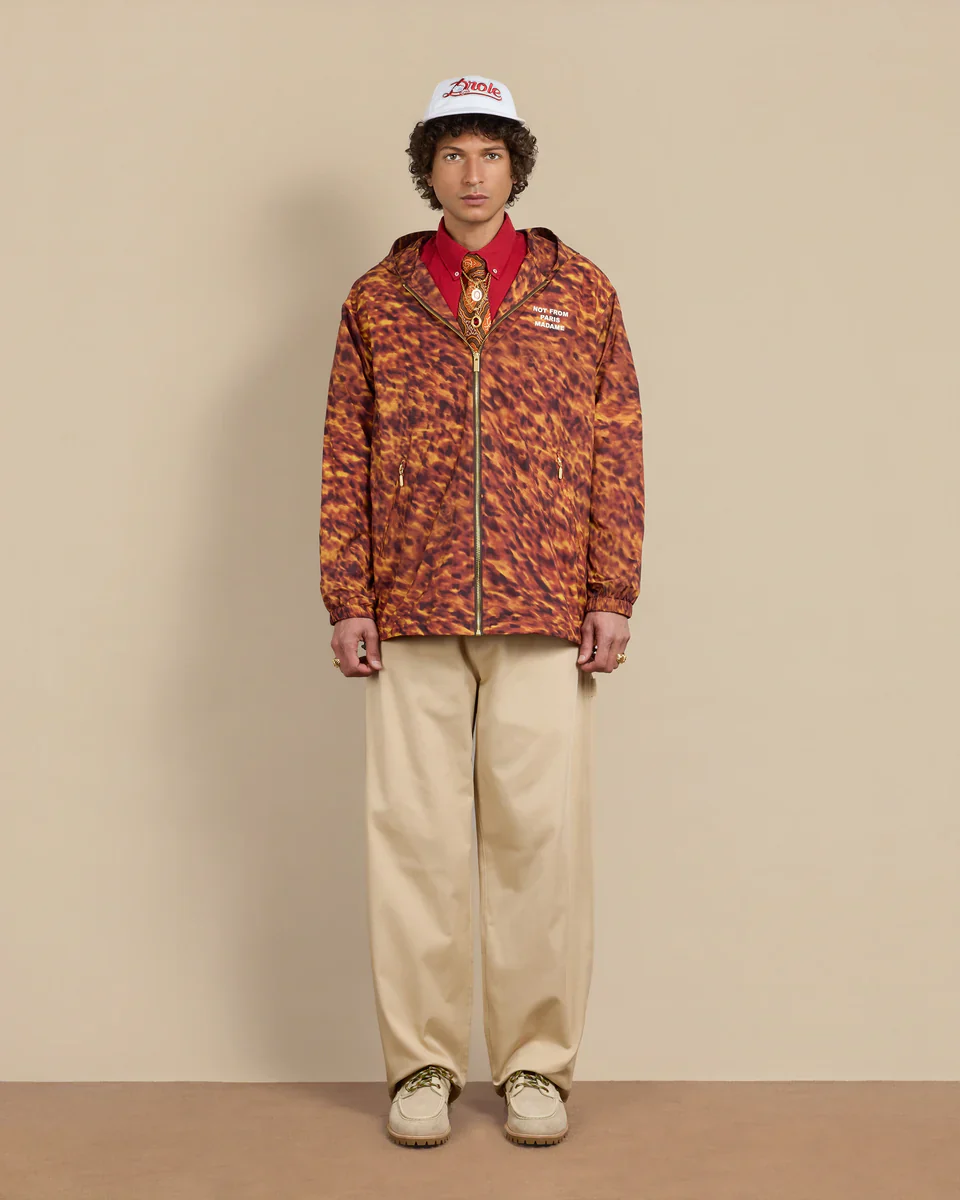 Drôle de Monsieur Slogan Jacket - Brown - Image 3