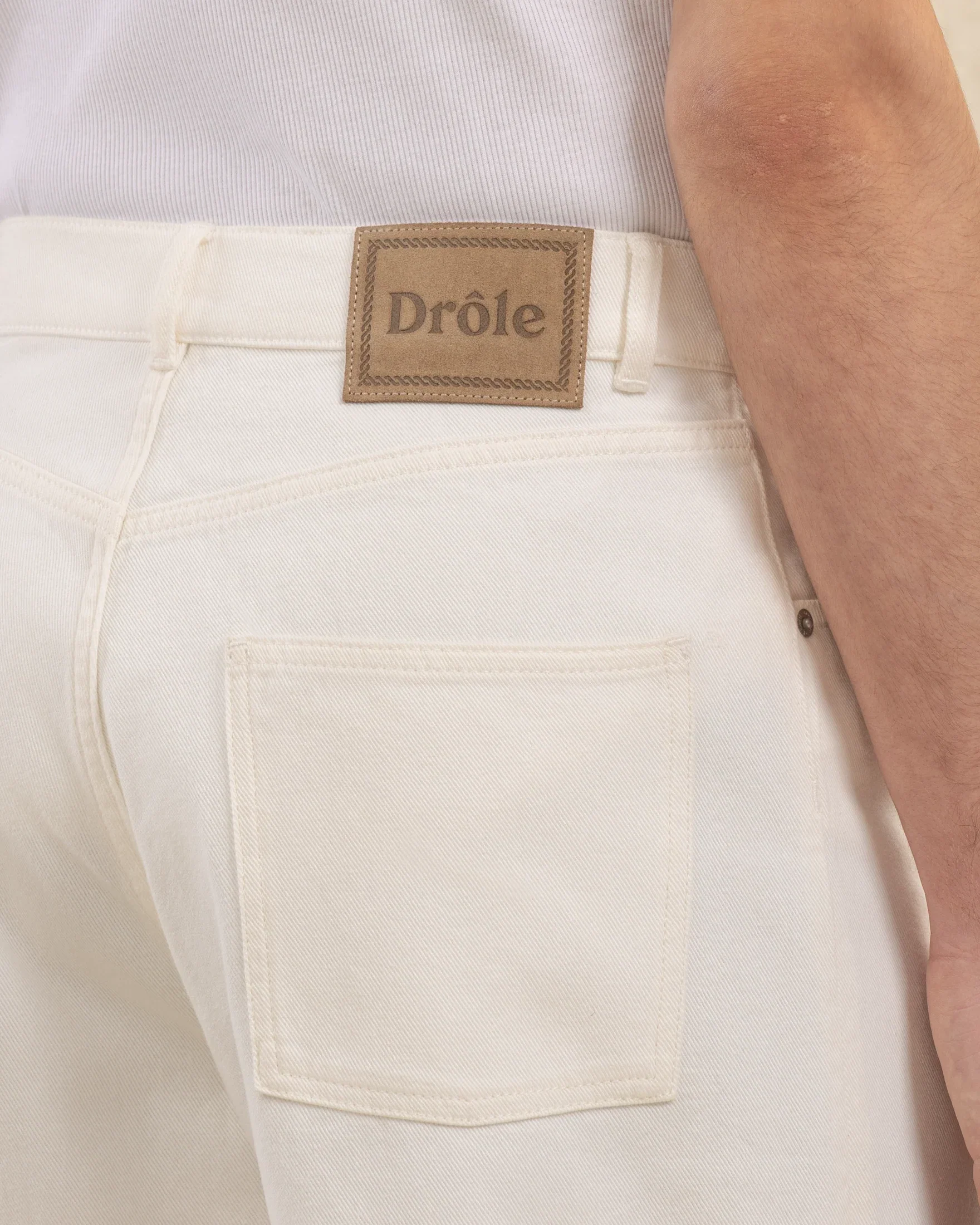 Drôle de Monsieur Straight Jeans - Off White - Image 3
