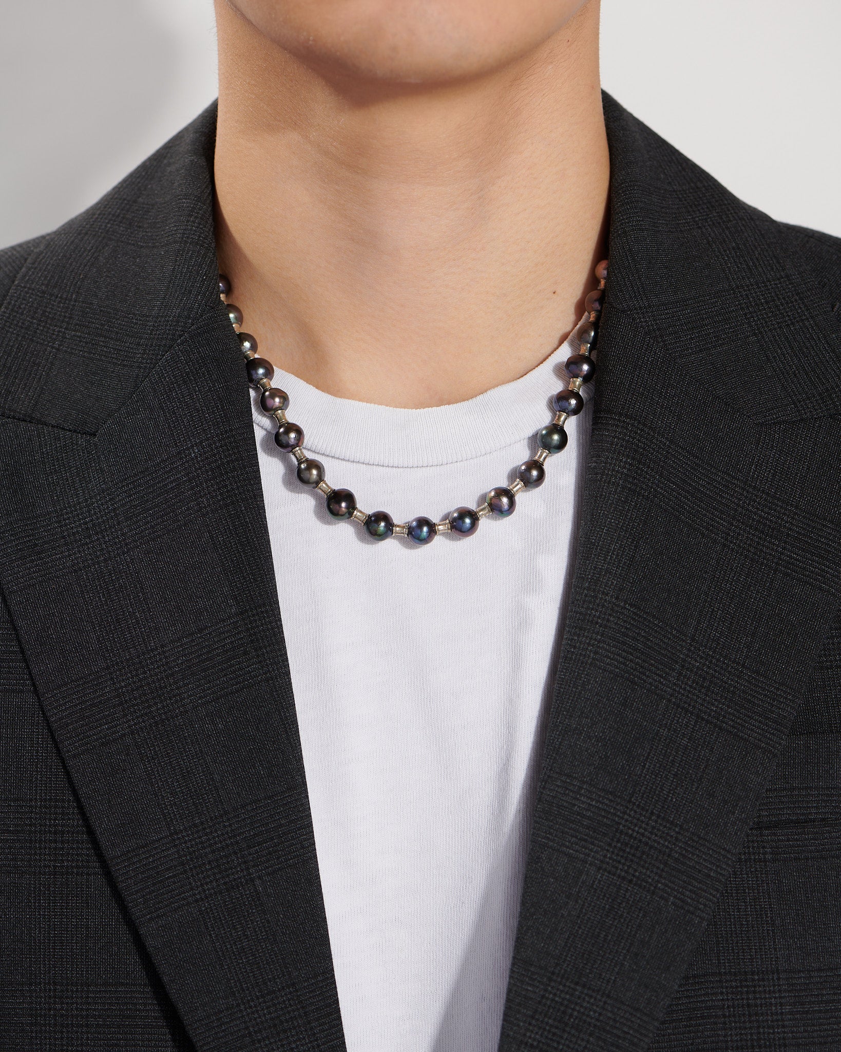 Emanuele Bicocchi Black Pearl With Silver Necklace - Silver - Image 2