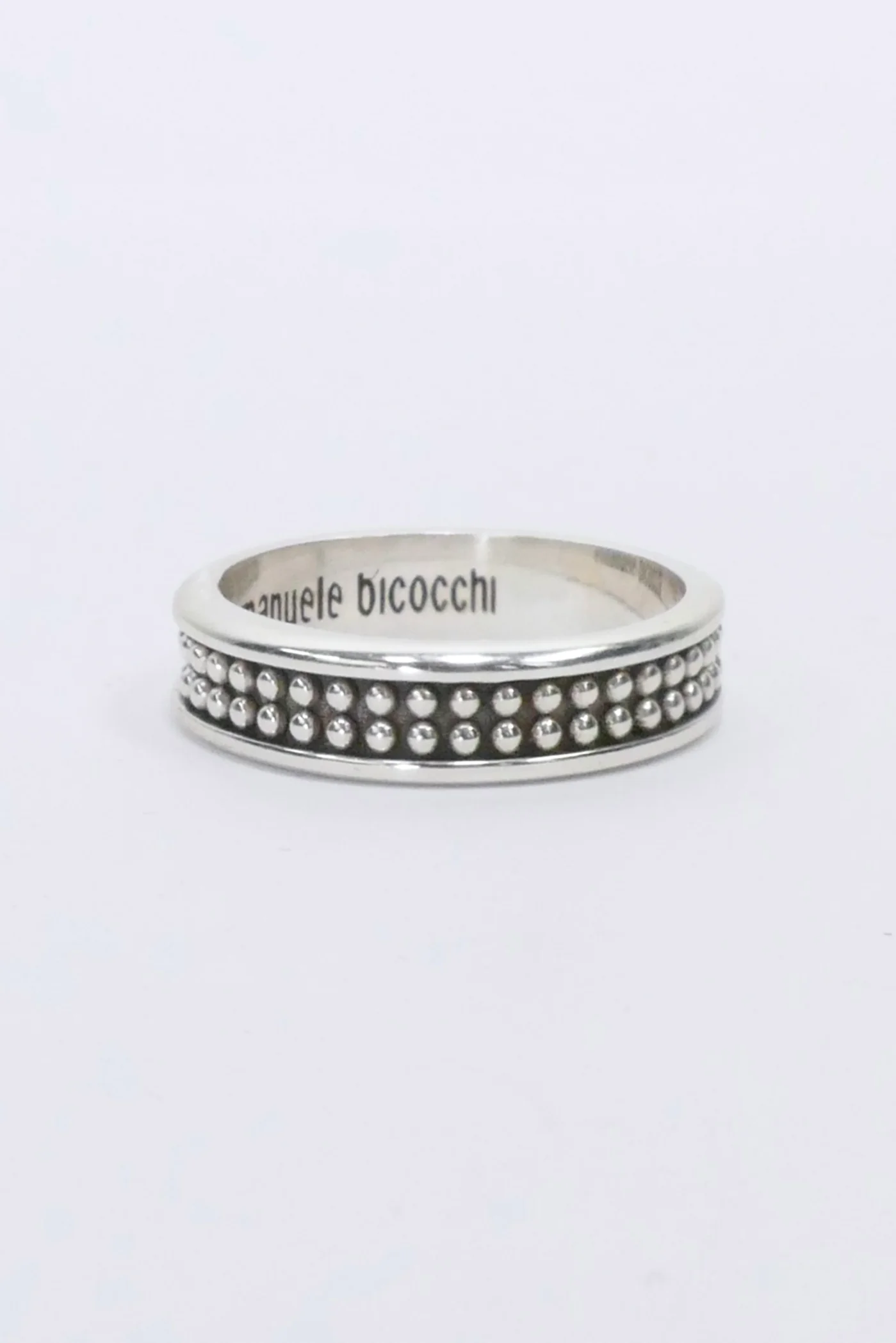 Emanuele Bicocchi Dotted Band Ring - Silver - Image 2