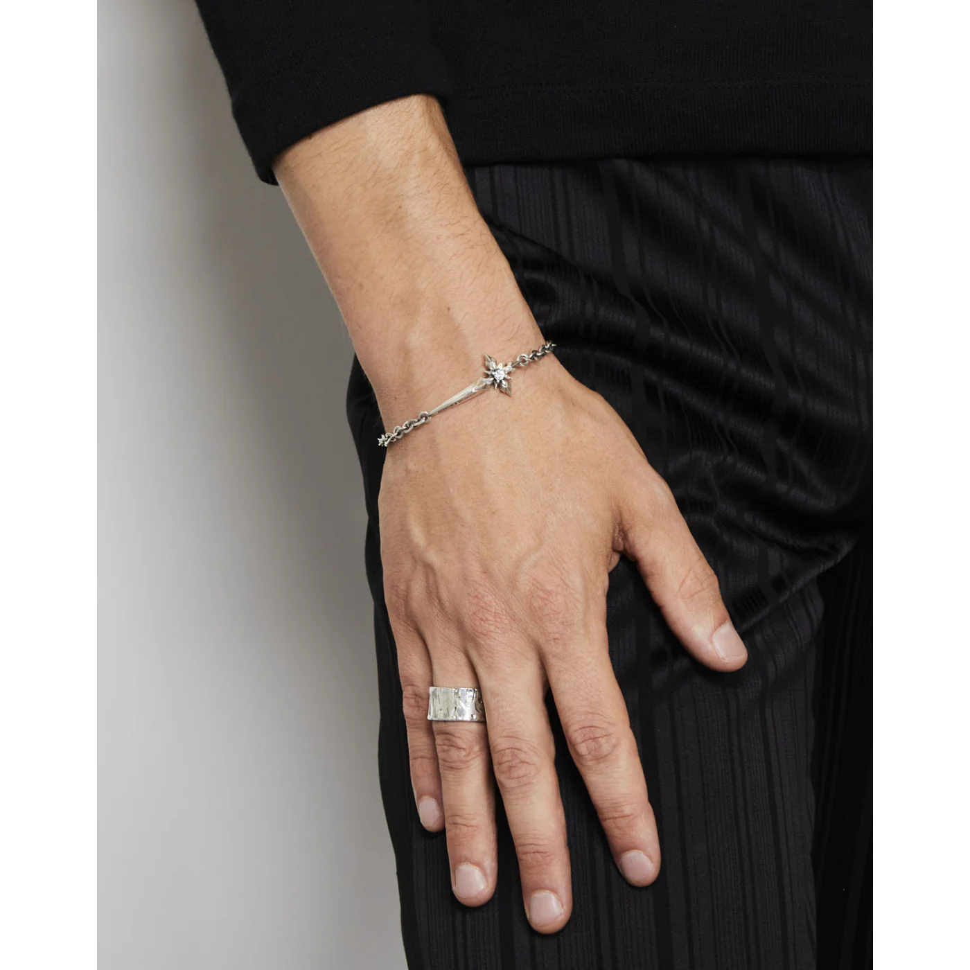 Emanuele Bicocchi Hammered Band Large Ringe - Silver - Image 2
