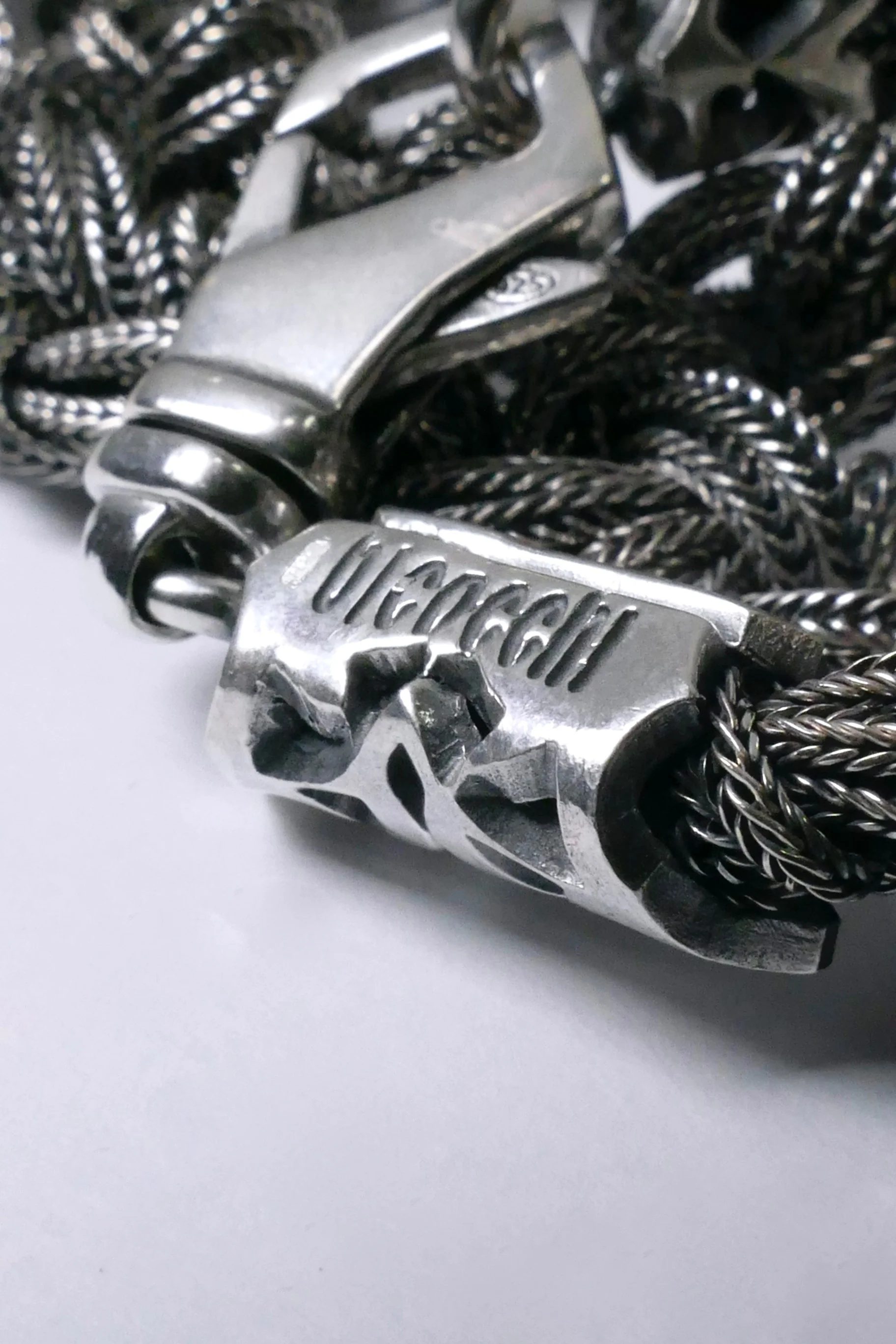 Emanuele Bicocchi Large Knot Braided Necklace - Silver - Image 3