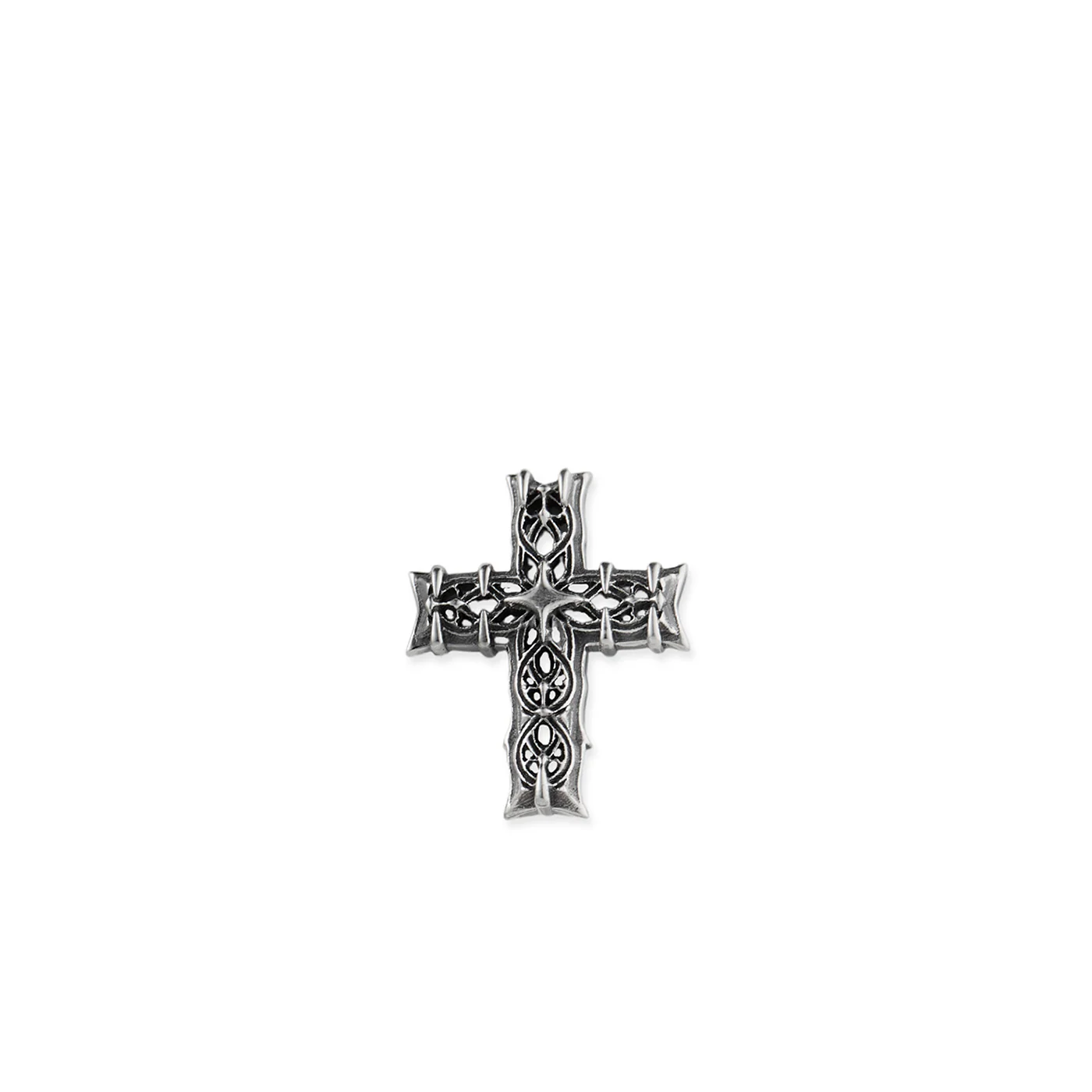 Emanuele Bicocchi Reissue Notre-Dame Cross Stud Earring - Silver - Image 2