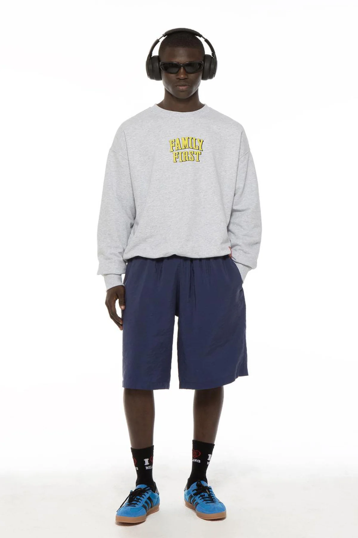 Family First Disney Mouse Crewneck - Grey - Image 3
