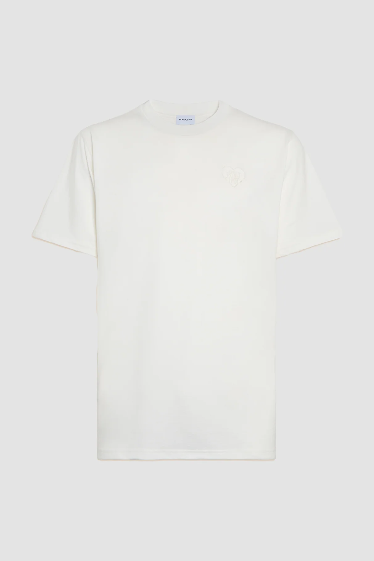 Family First Heart Tone Tee - White