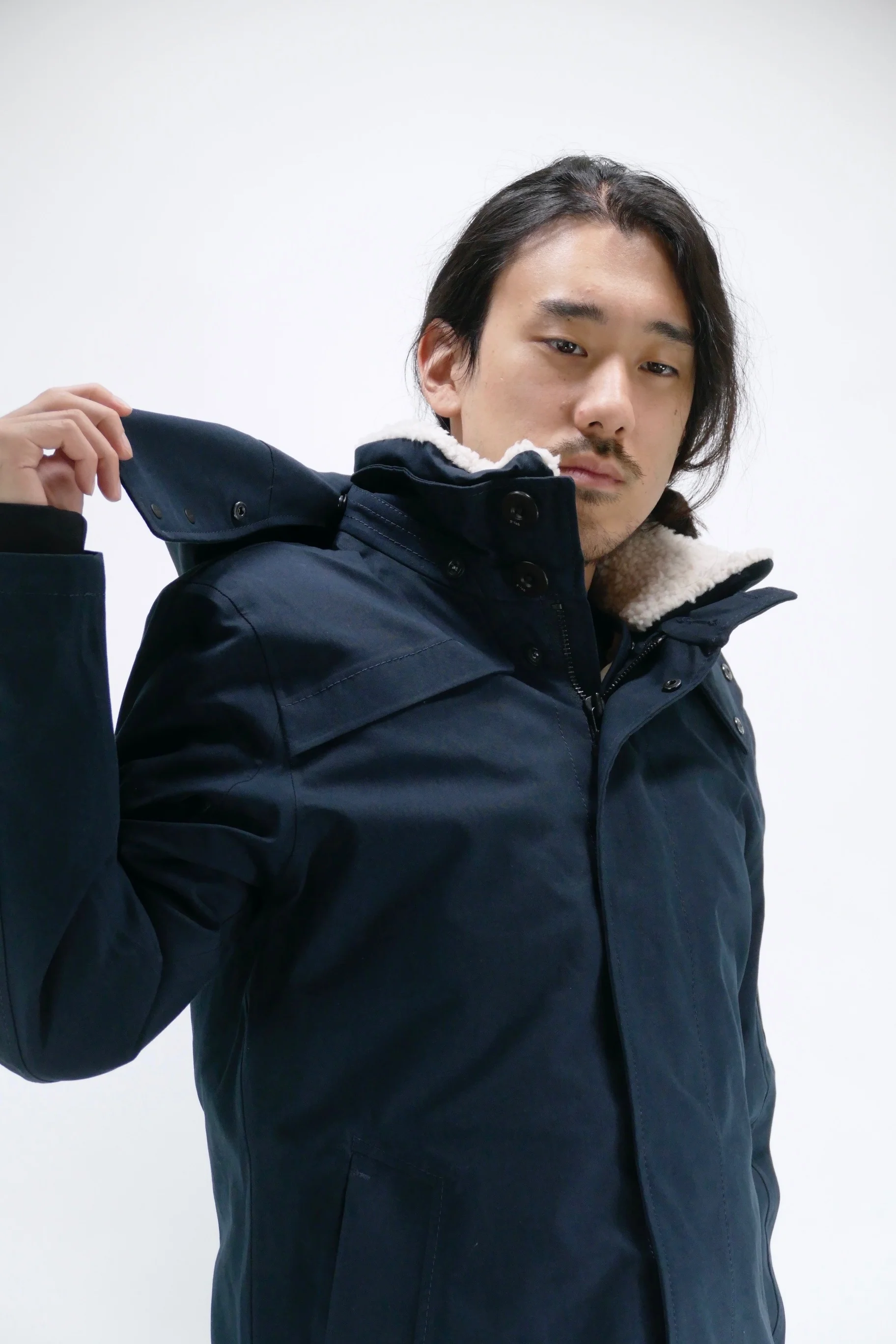 g-lab Mens Eco *Parka Magnum Shearling - Dark Navy - Image 5