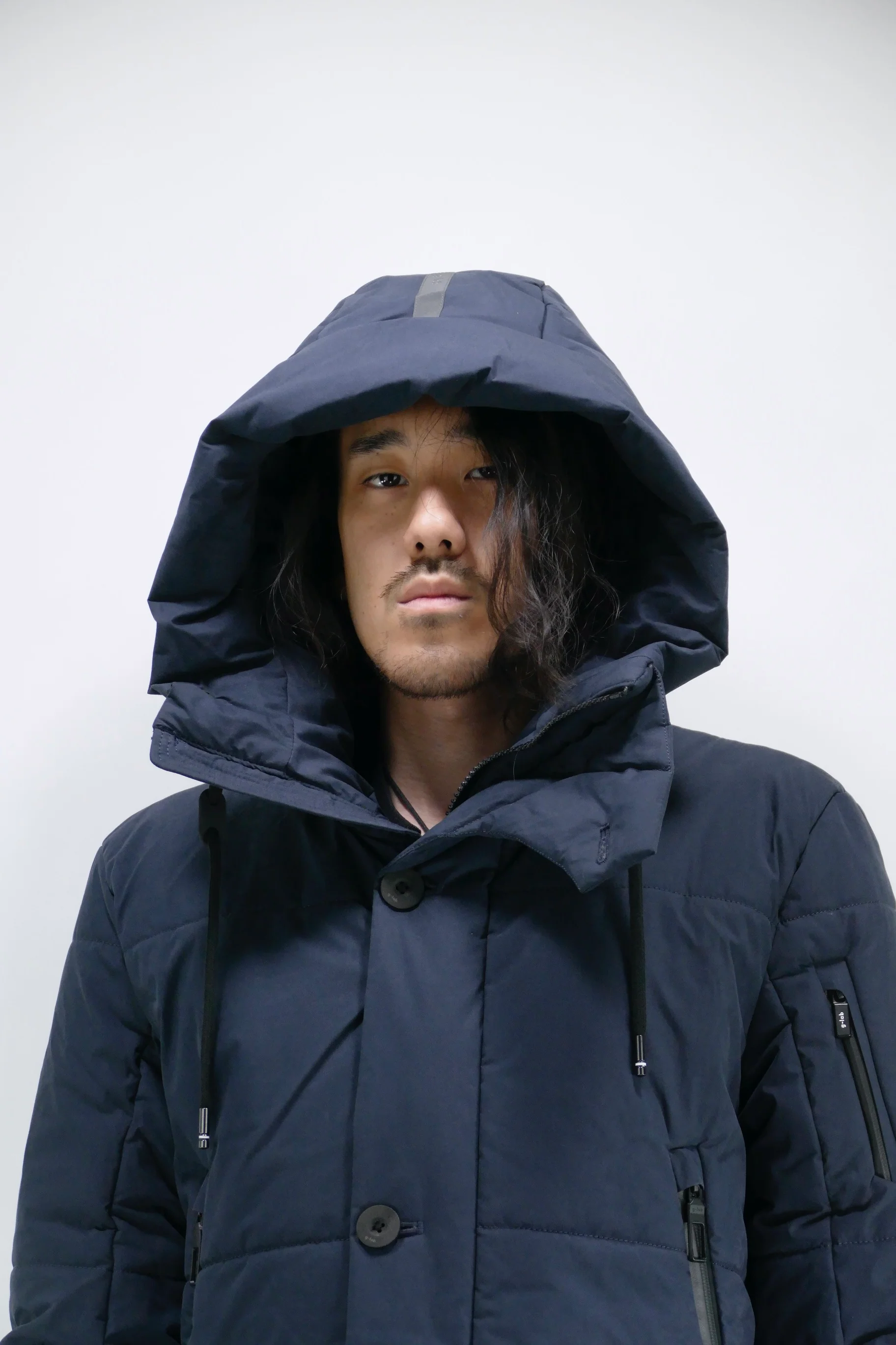 g-Lab Mens Eco *Parka Peak Quilted - Dark Navy - Image 4