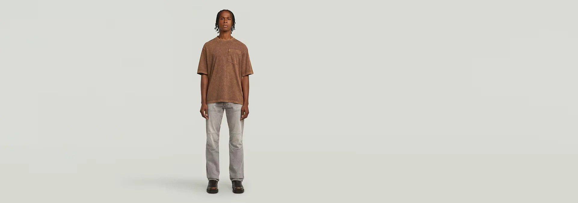 G-Star Washed Pocket T-Shirt - Brown - Image 3
