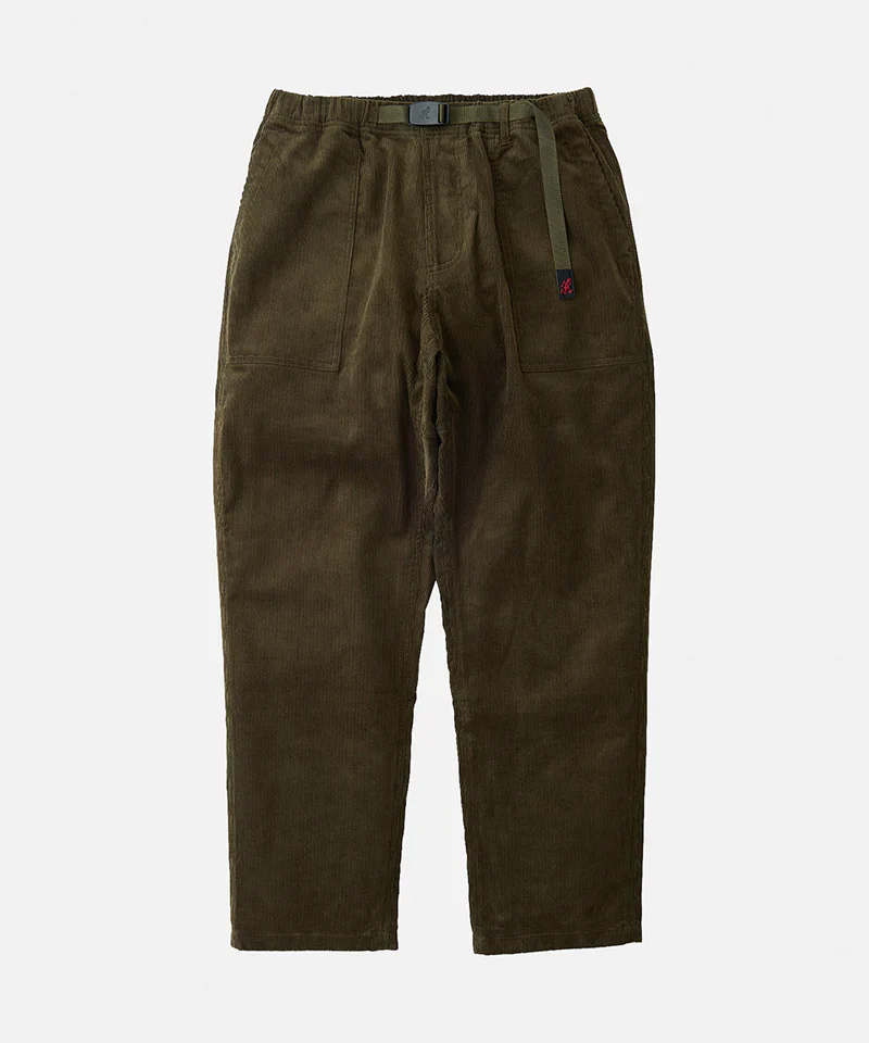 Gramicci Corduroy Loose Tapered Ridge Pants - Olive - Image 3