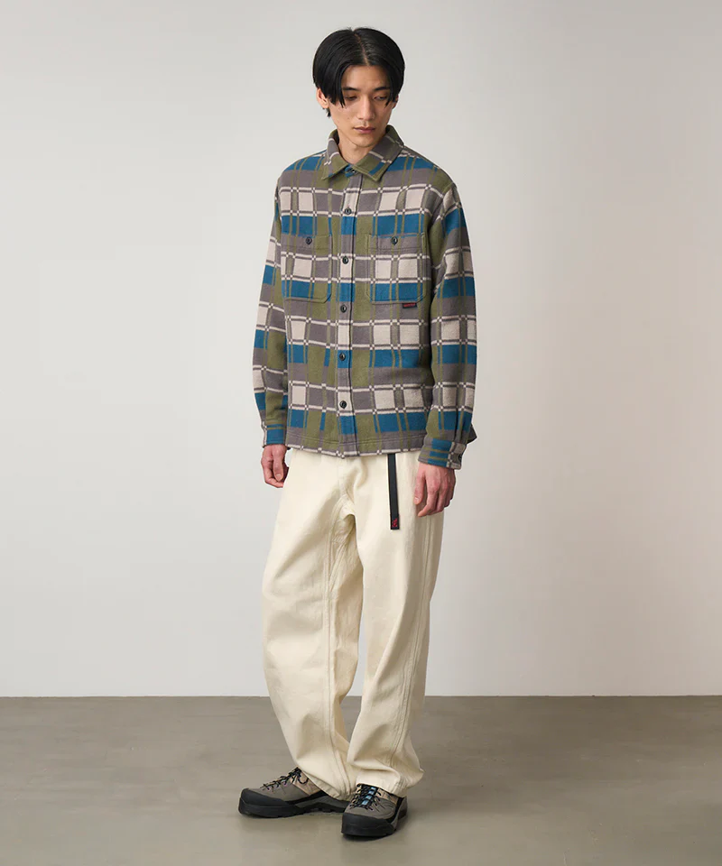 Gramicci Flannel Anthony Shirt - Silver Check - Image 4