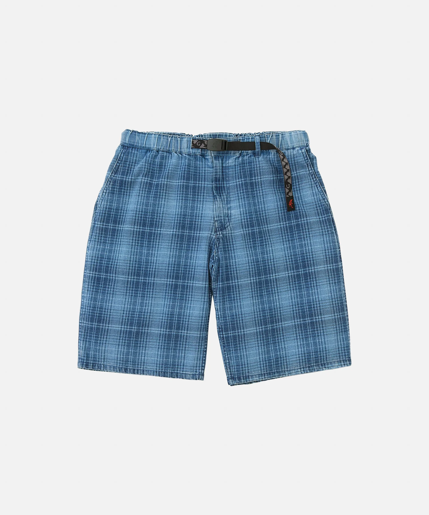 Gramicci Lagoon Short Denim Plaid Shorts - Indigo - Image 3