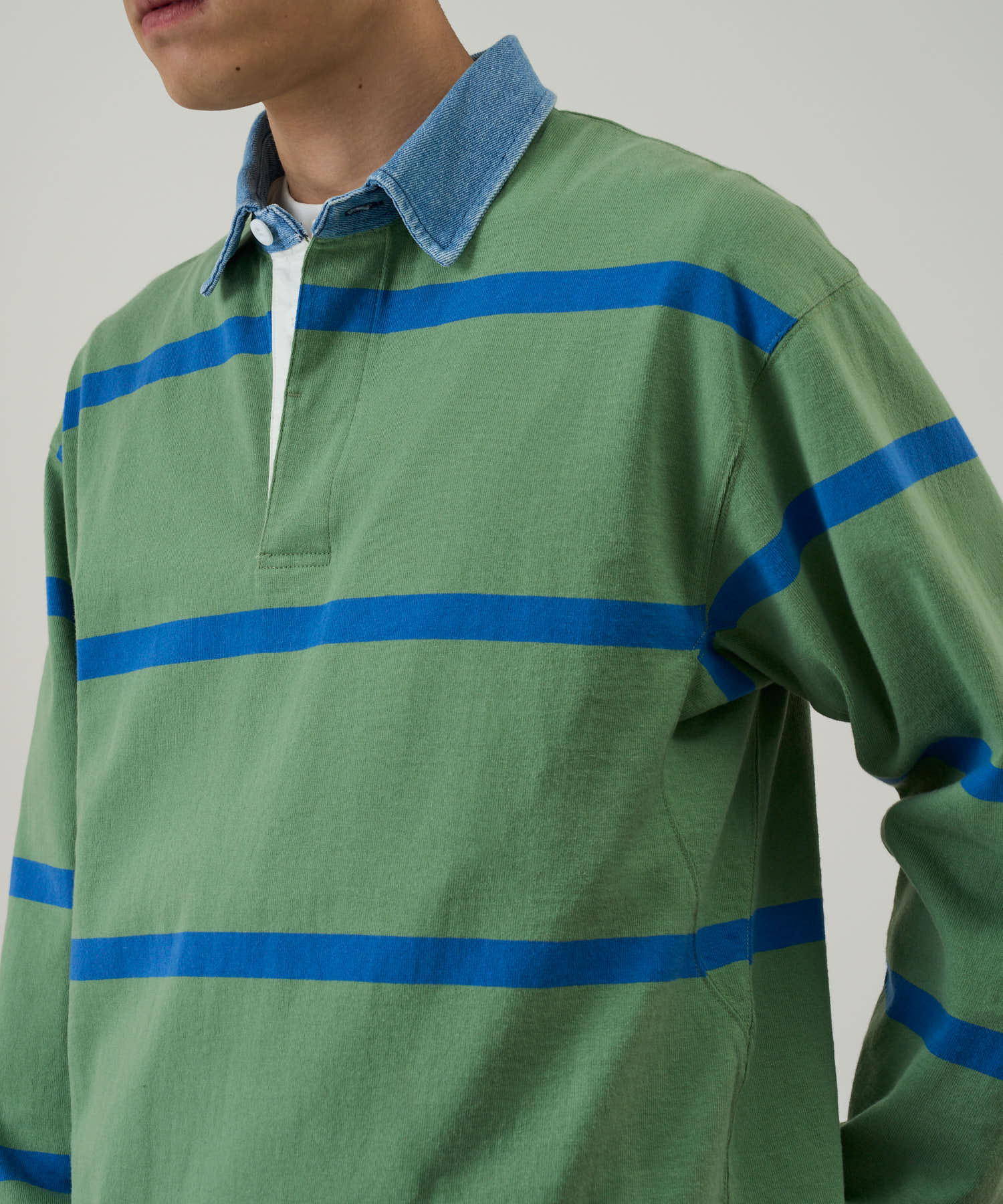 Gramicci Langdon Rugby Shirt - Olive - Image 2