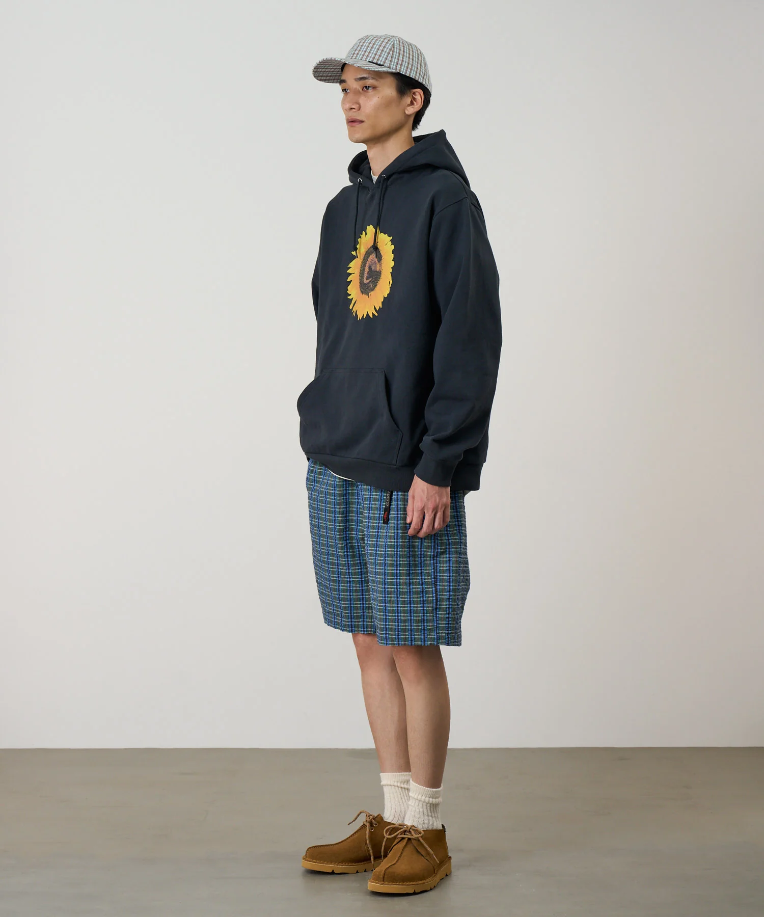 Gramicci O.G. G-Short Seersucker Plaid Shorts - Blue - Image 2