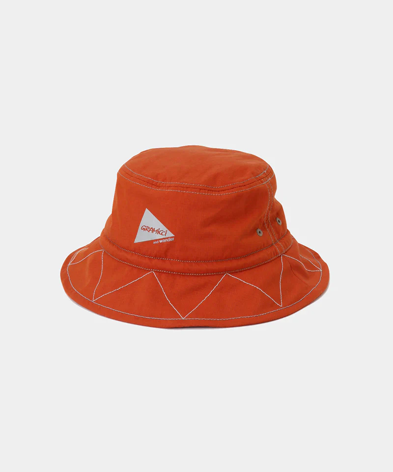 GRAMICCI x and wander Zig Zag Stitch Bucket Hat - Red - Image 2