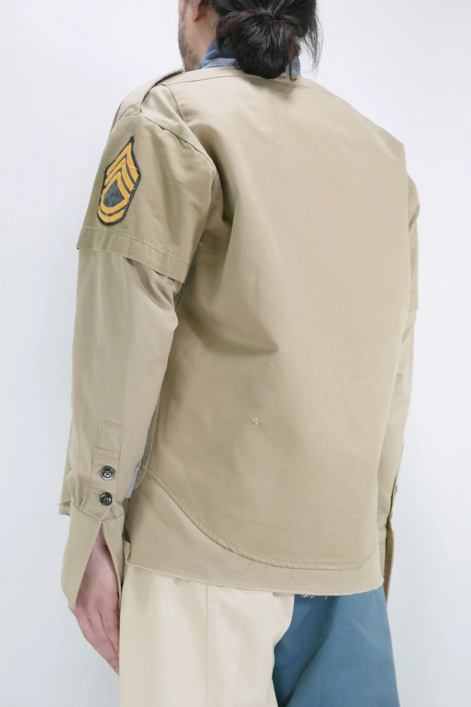 Greg Lauren Khaki Uniform G1 Kimono - Tan - Image 3