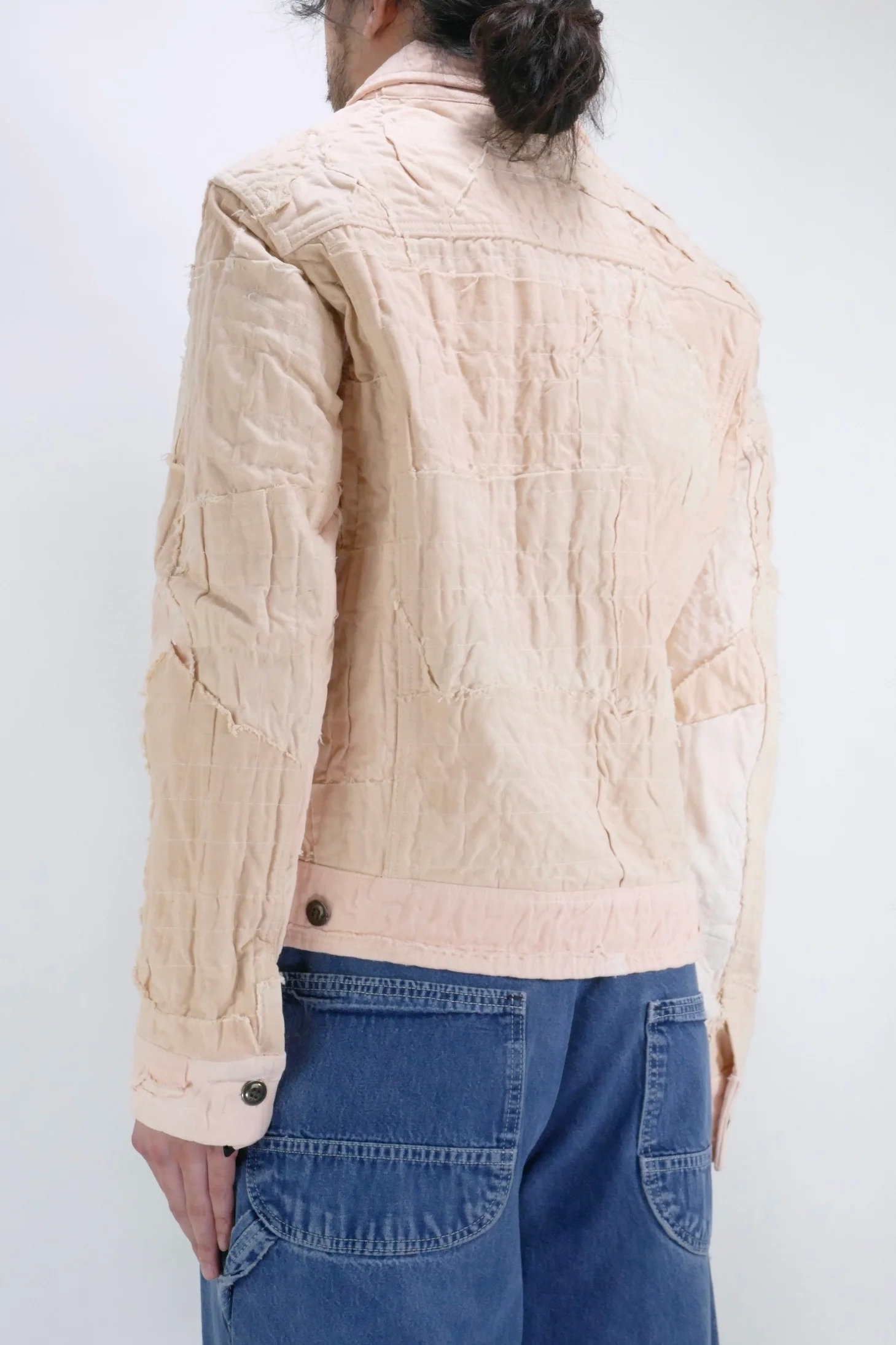 Greg Lauren Work Canvas Stitchwork Jacket - Pink - Image 3
