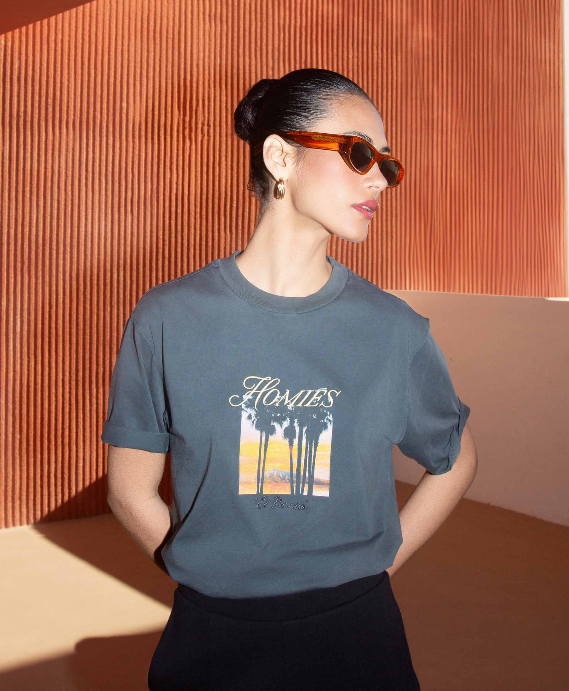 Homies Marbella El Paraiso Tee - Vintage Grey - Image 3