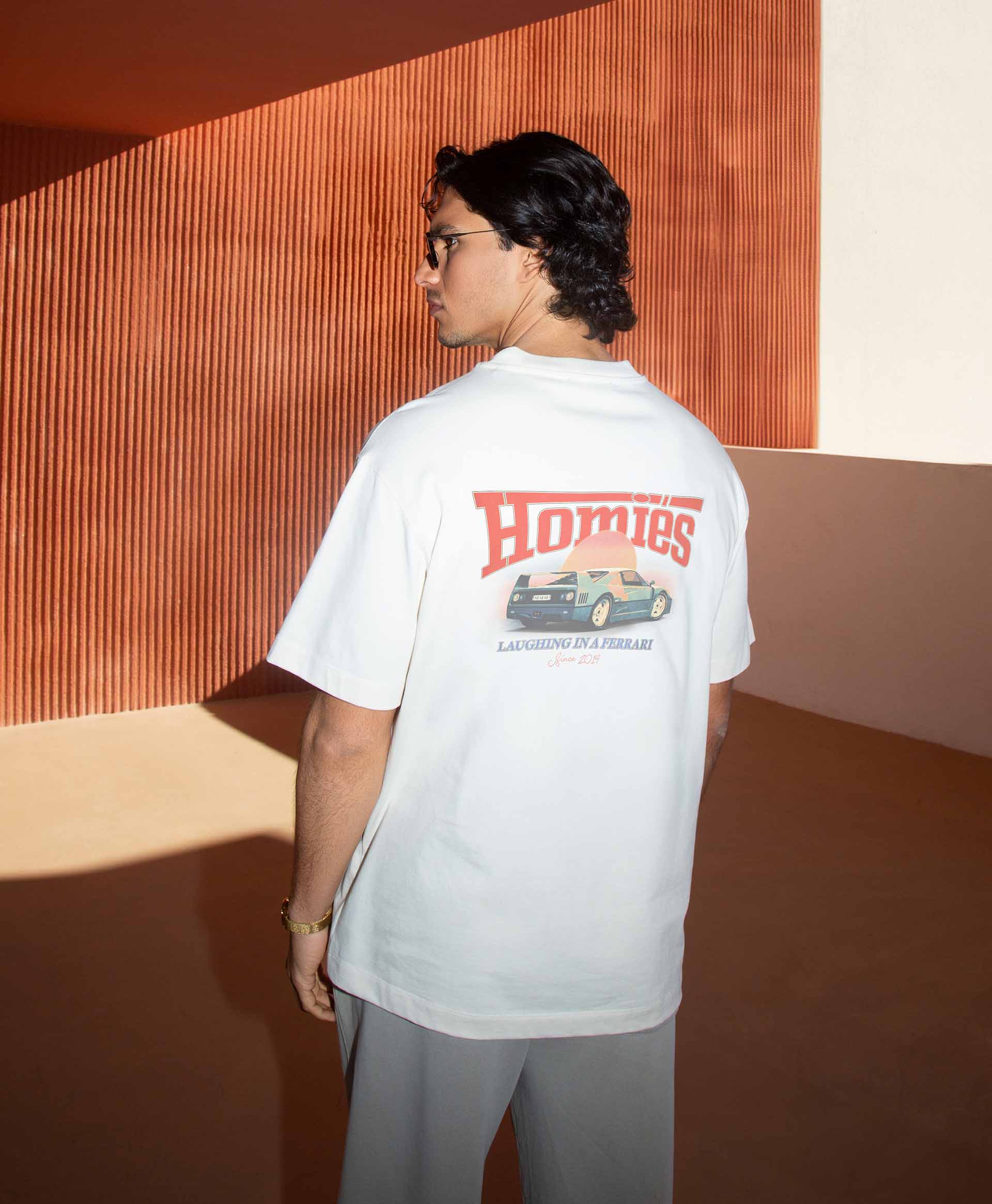 Homies Marbella Sunset Boulevard Tee - Beige - Image 4