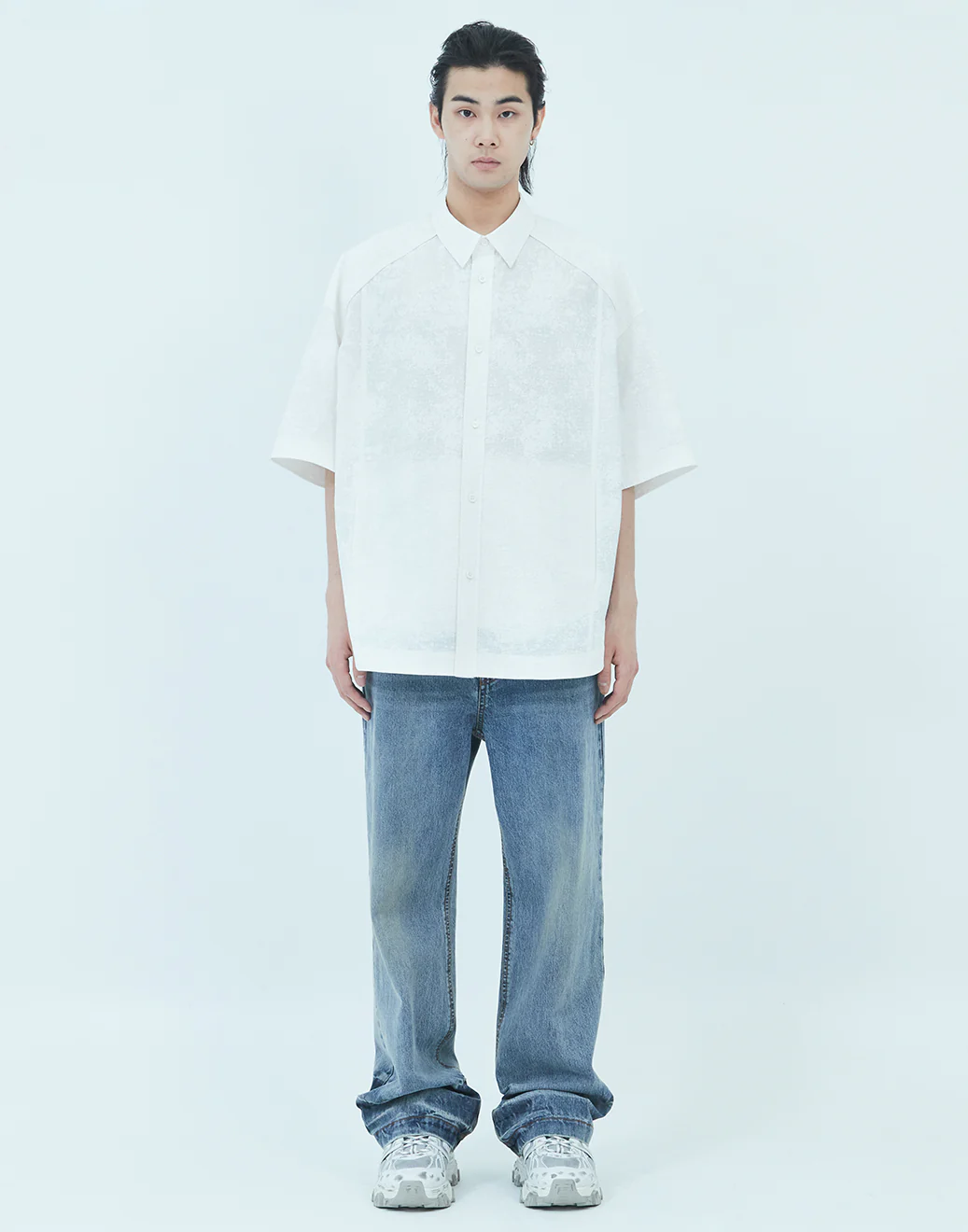 Juun.J Painted Cotton Shirt - White - Image 4