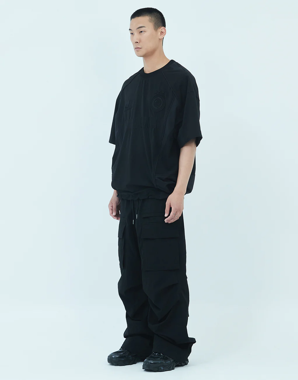 Juun.J Tricot Soccer Jersey  Tee - Black - Image 3