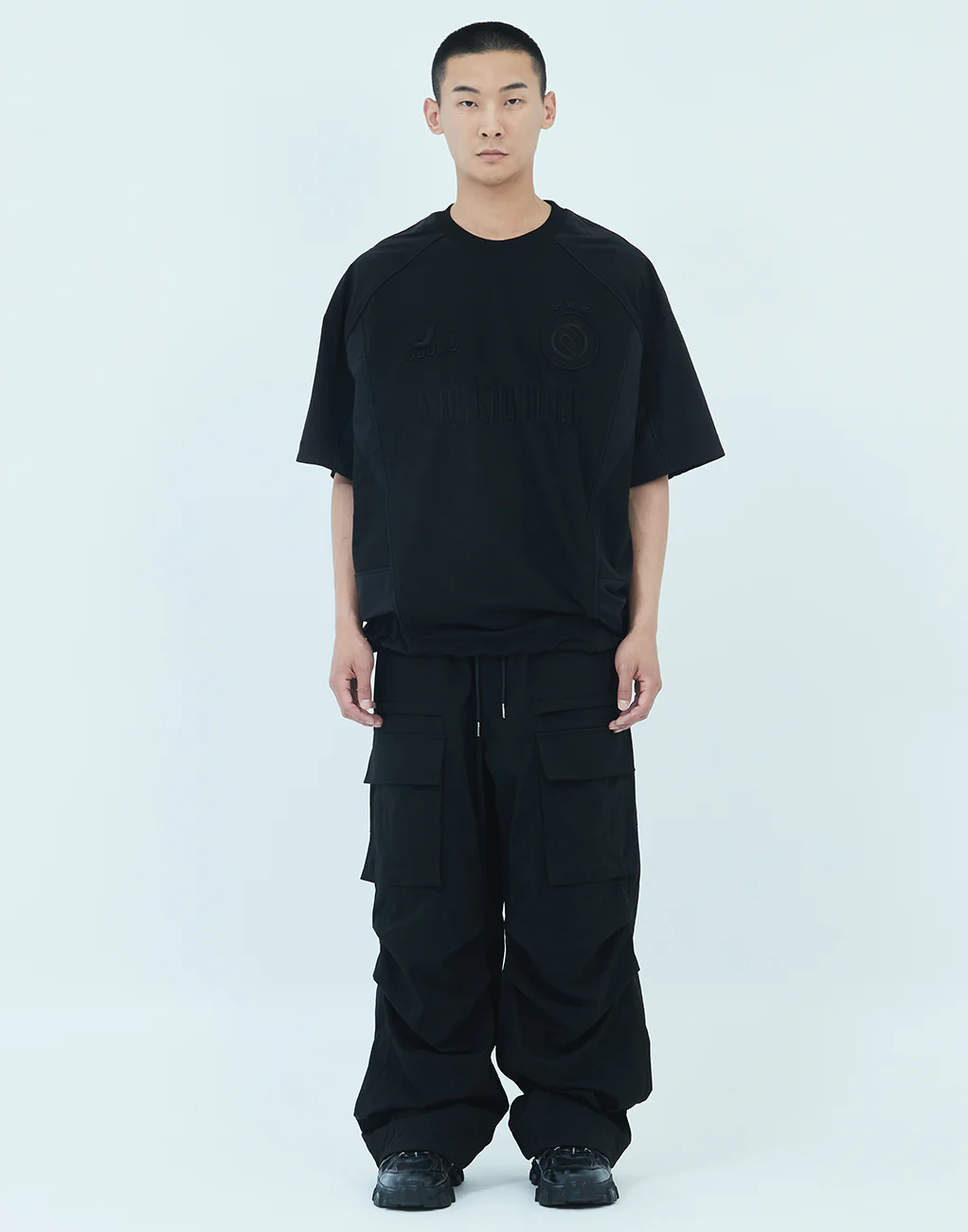 Juun.J Tricot Soccer Jersey  Tee - Black - Image 4